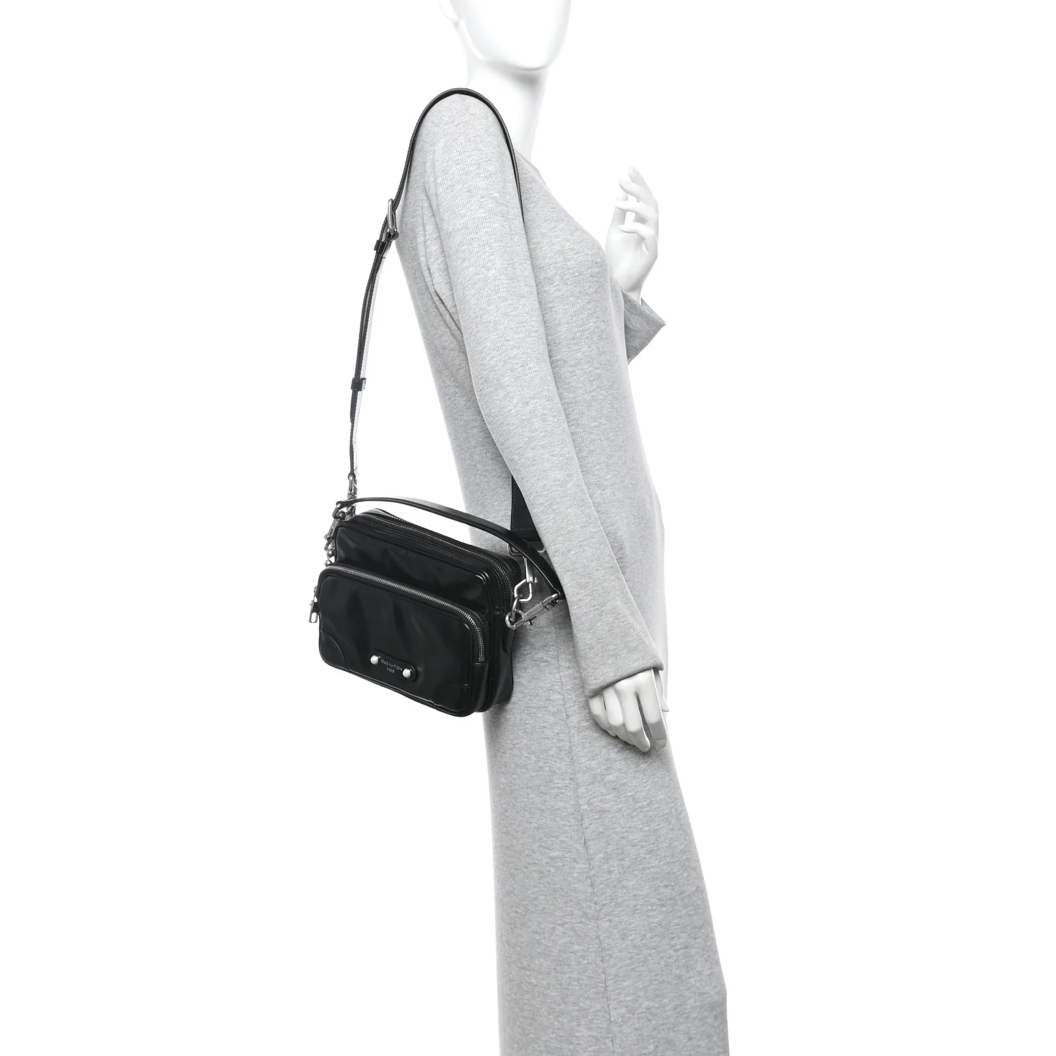 Calfskin Nil City Shoulder Bag Night Black - Image 2