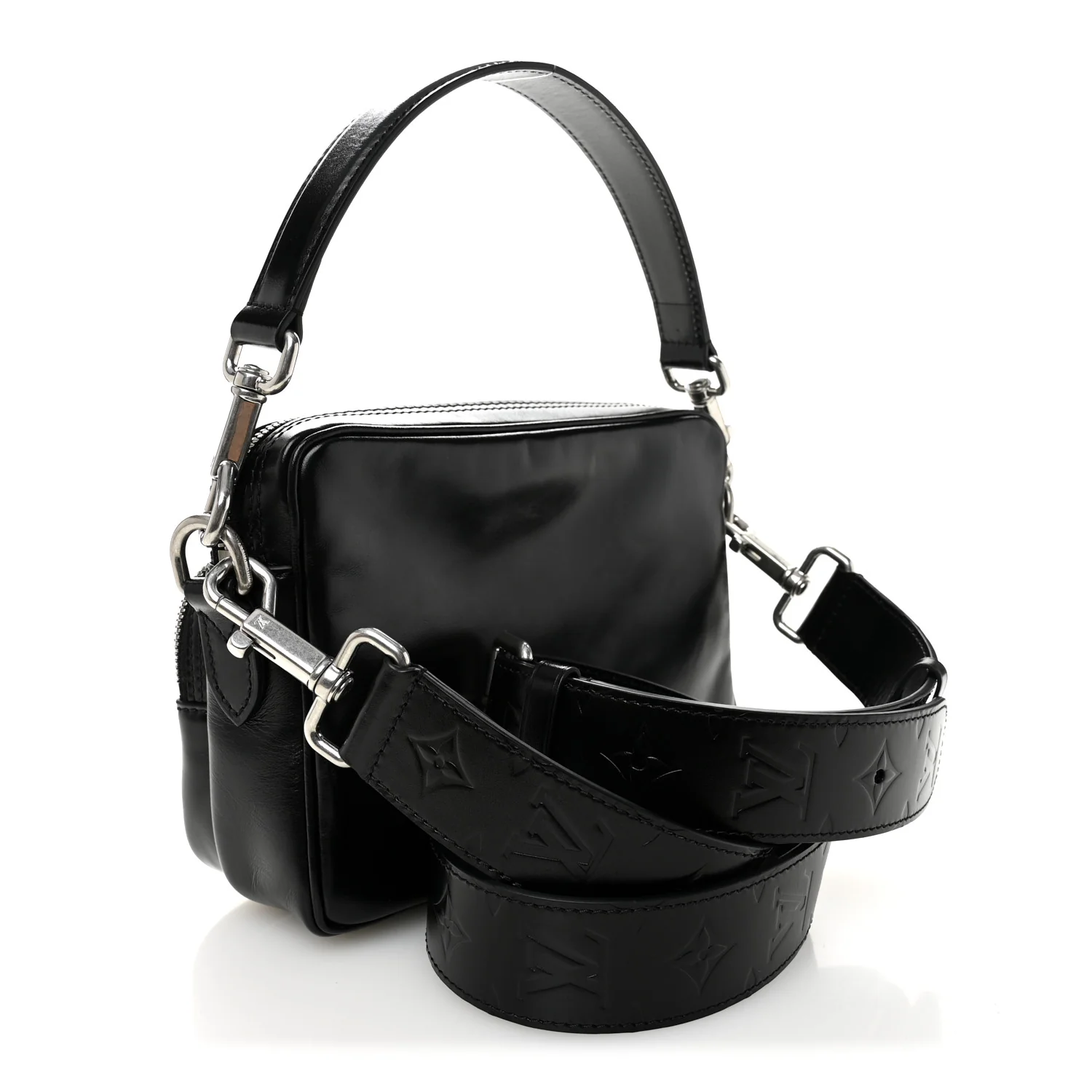 Calfskin Nil City Shoulder Bag Night Black - Image 3