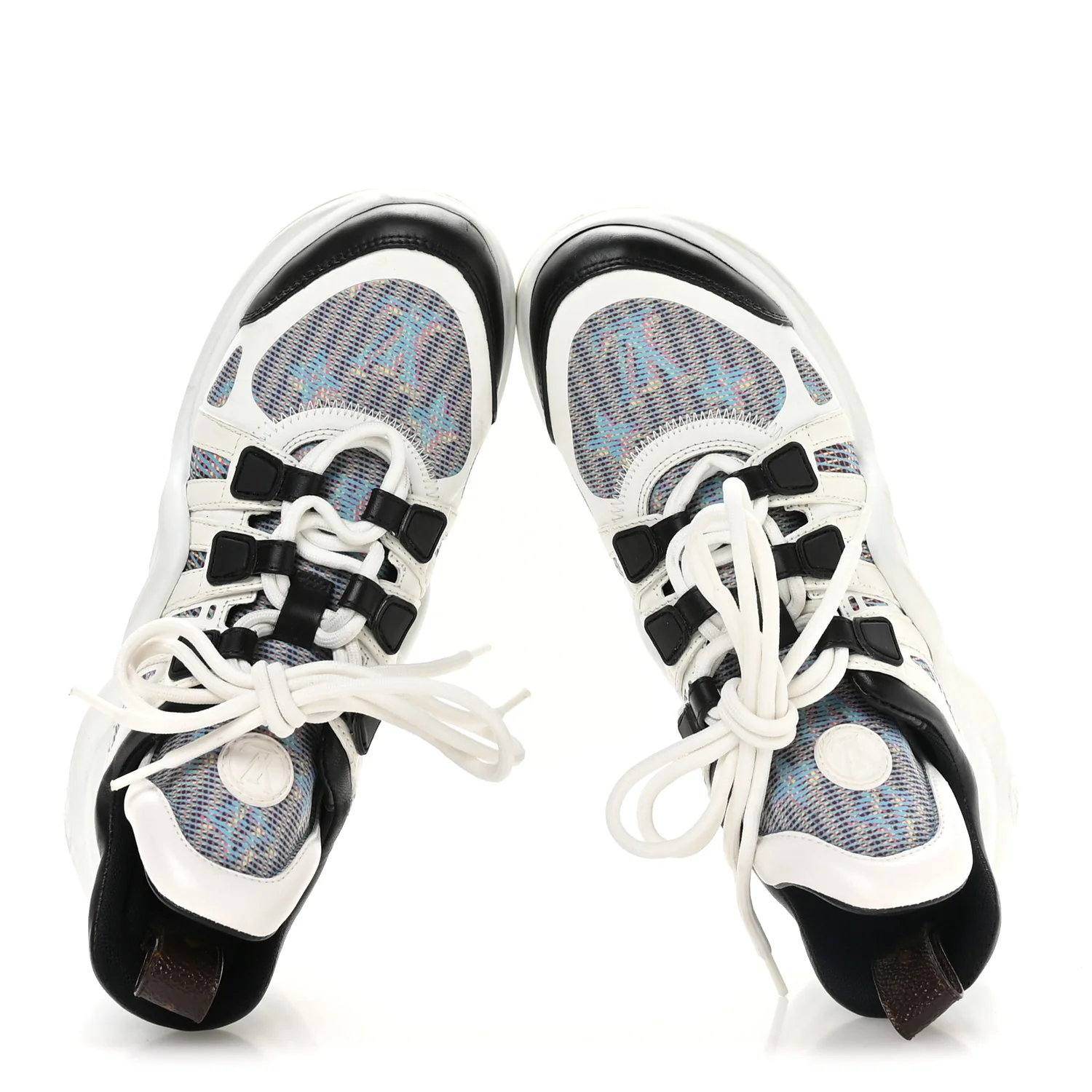 Calfskin Nylon LV Pop Archlight Sneaker 36 Blue - Image 2