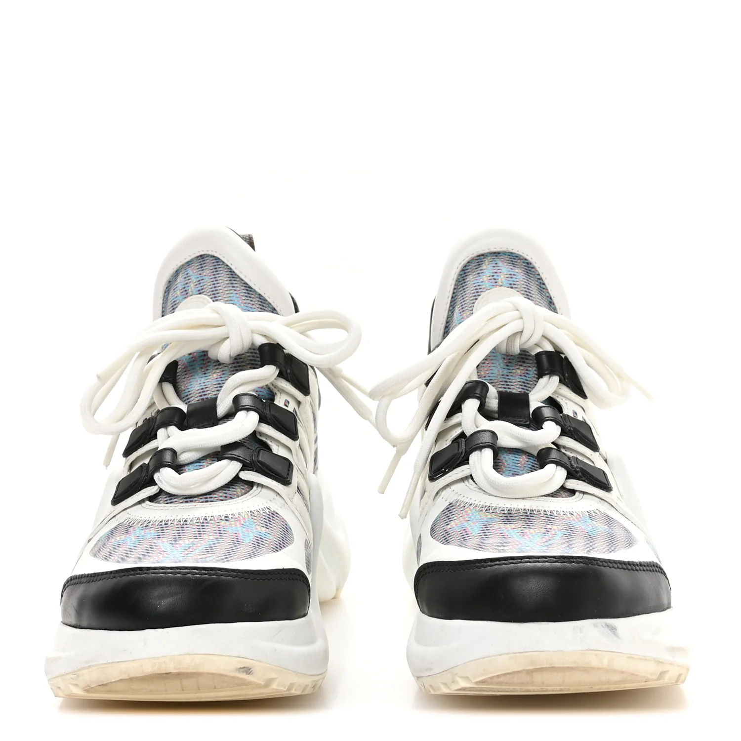 Calfskin Nylon LV Pop Archlight Sneaker 36 Blue - Image 3