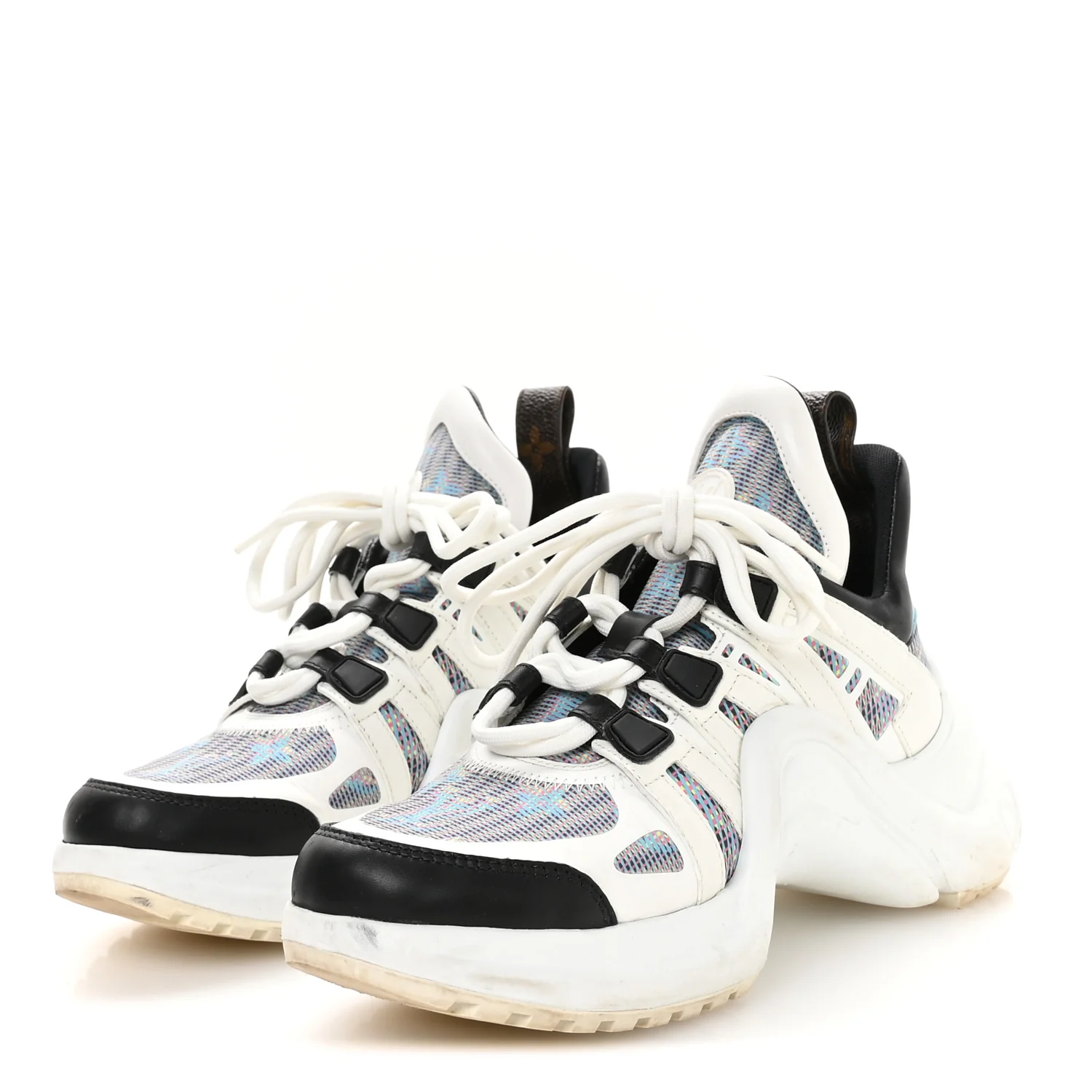 Calfskin Nylon LV Pop Archlight Sneaker 36 Blue - Image 4