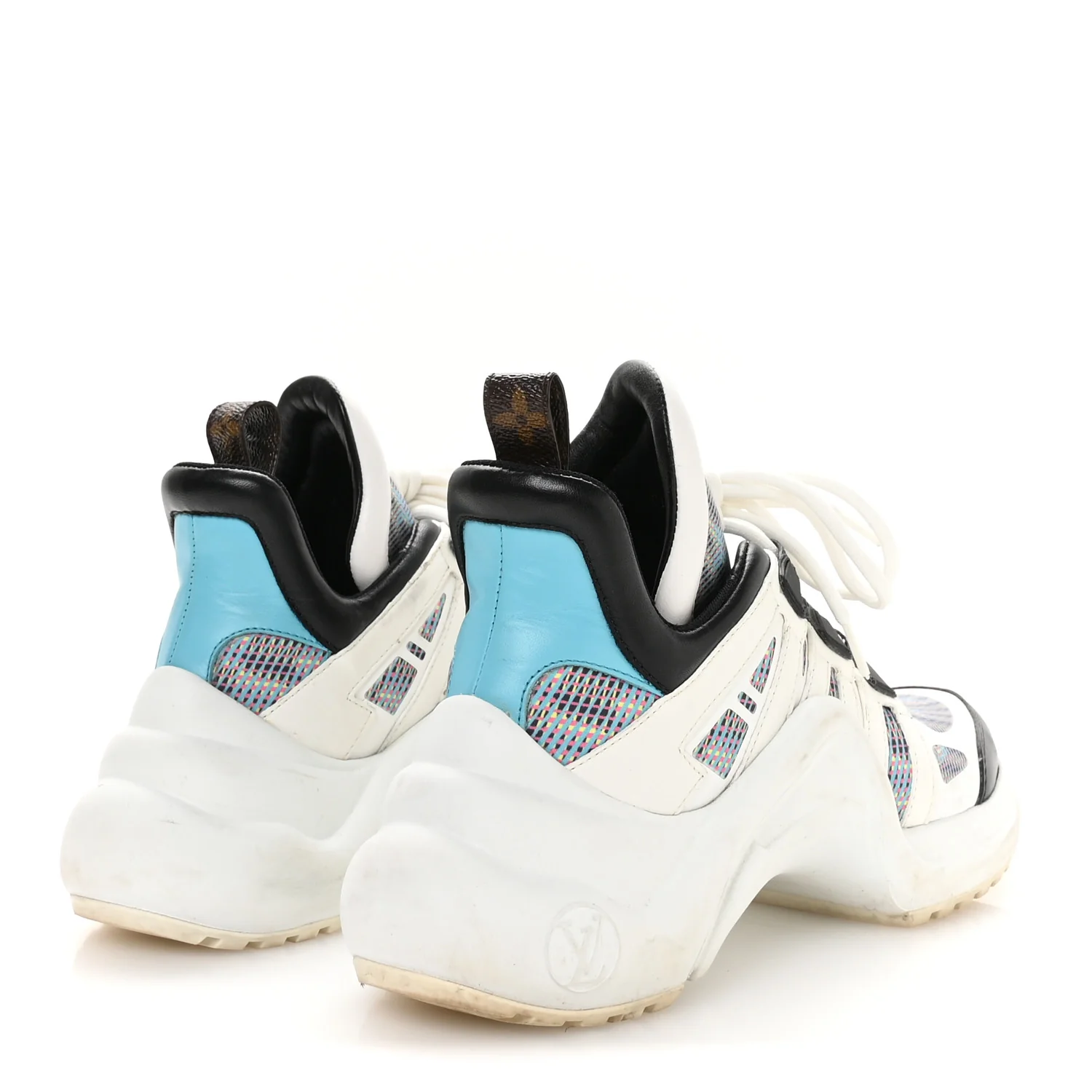 Calfskin Nylon LV Pop Archlight Sneaker 36 Blue - Image 5