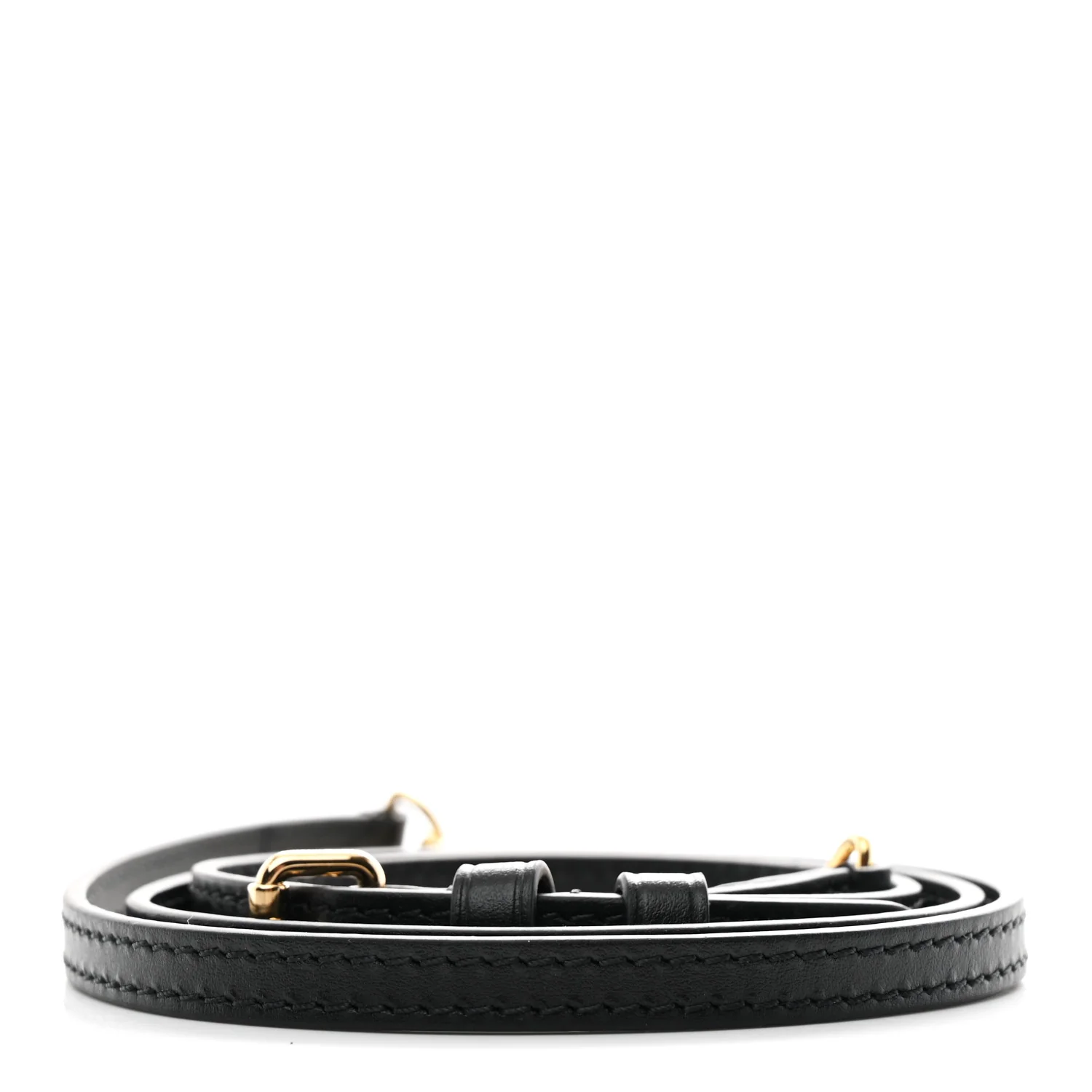 Calfskin Petite Malle Adjustable Shoulder Strap Black - Image 2