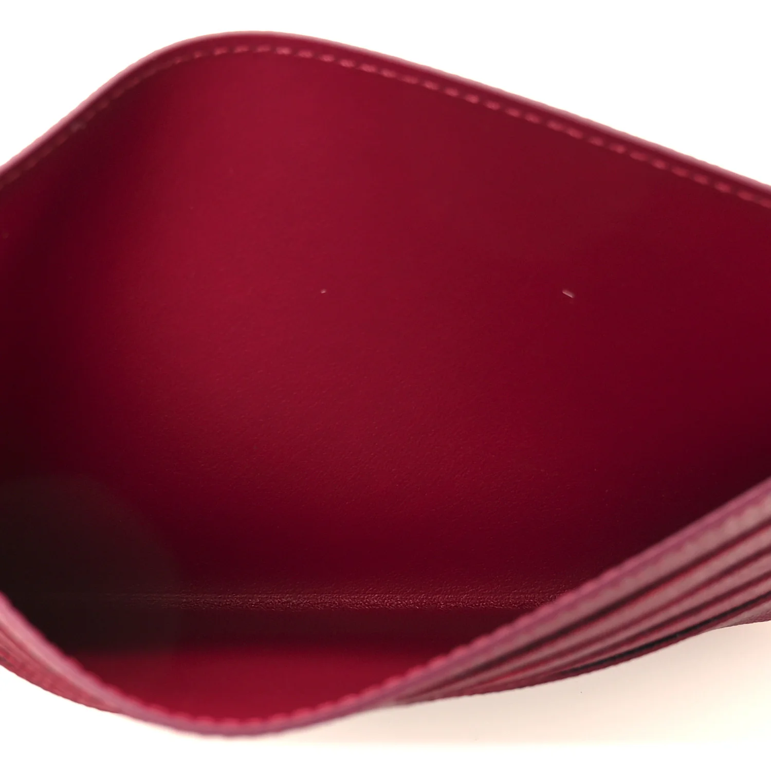Calfskin Pochette Felicie Card Holder Insert Fuchsia - Image 5