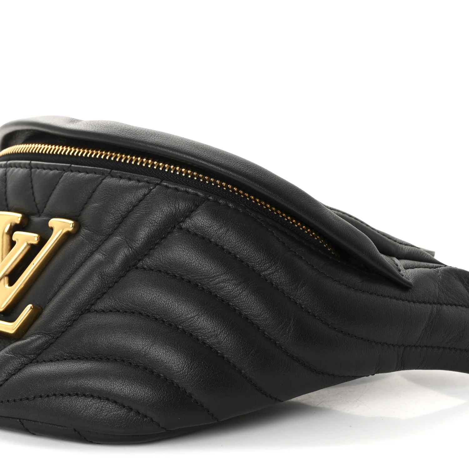 Calfskin Quilted New Wave Bumbag Black - Image 9