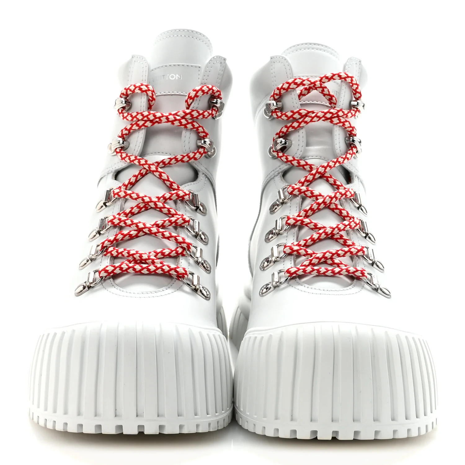 Calfskin Ruby Flat Ranger Boots 38 White - Image 3