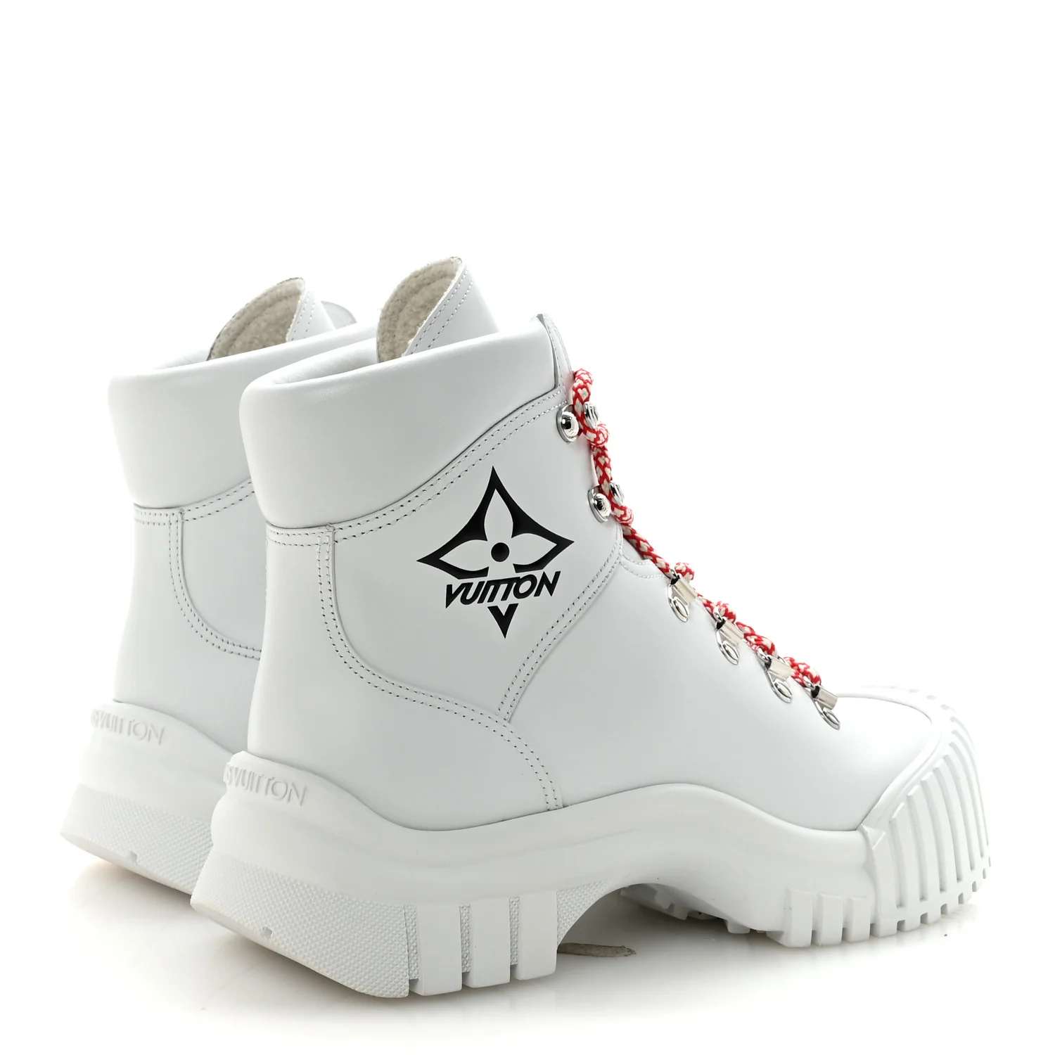 Calfskin Ruby Flat Ranger Boots 38 White - Image 5