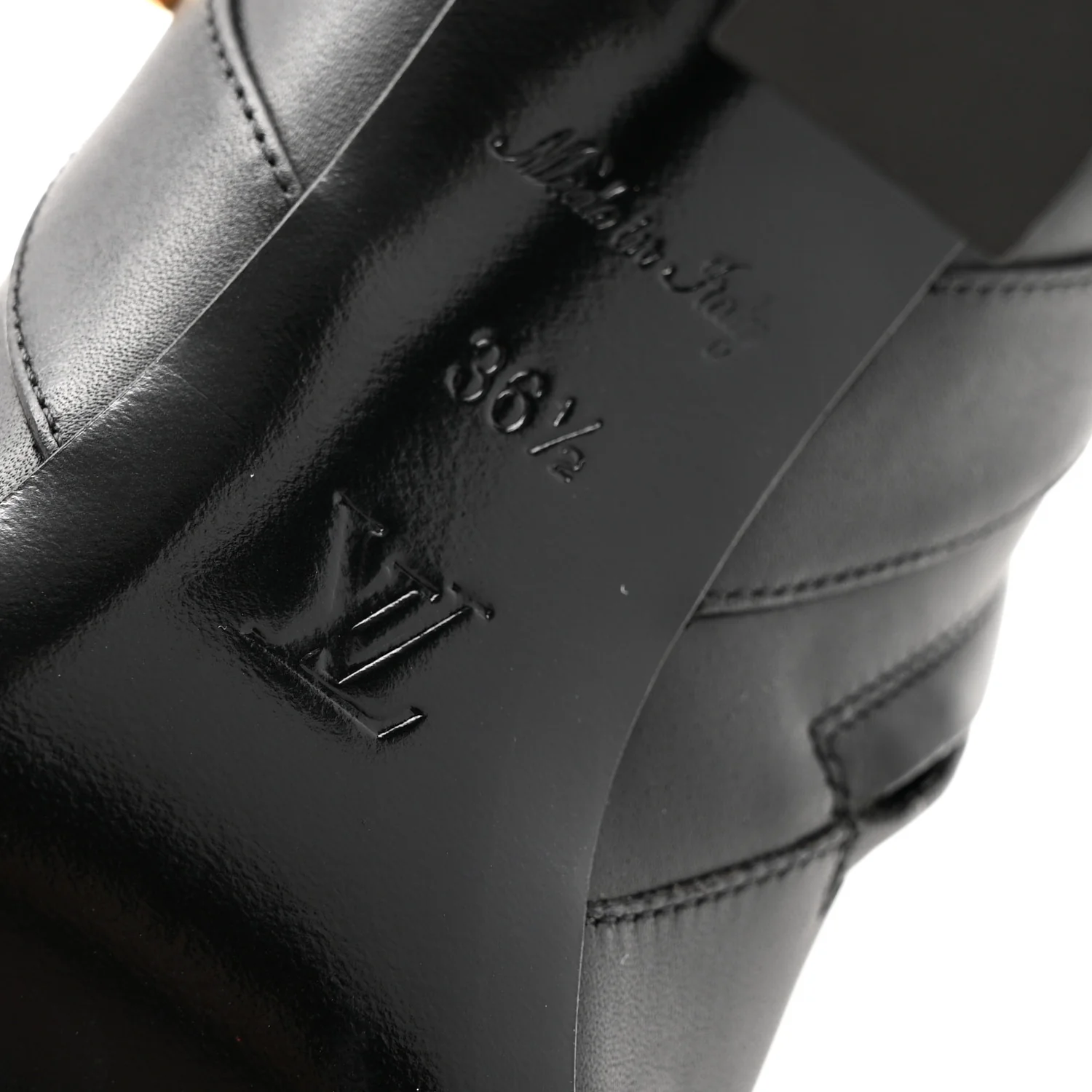 Calfskin Sparkle Ankle Boot 36.5 Black - Image 10