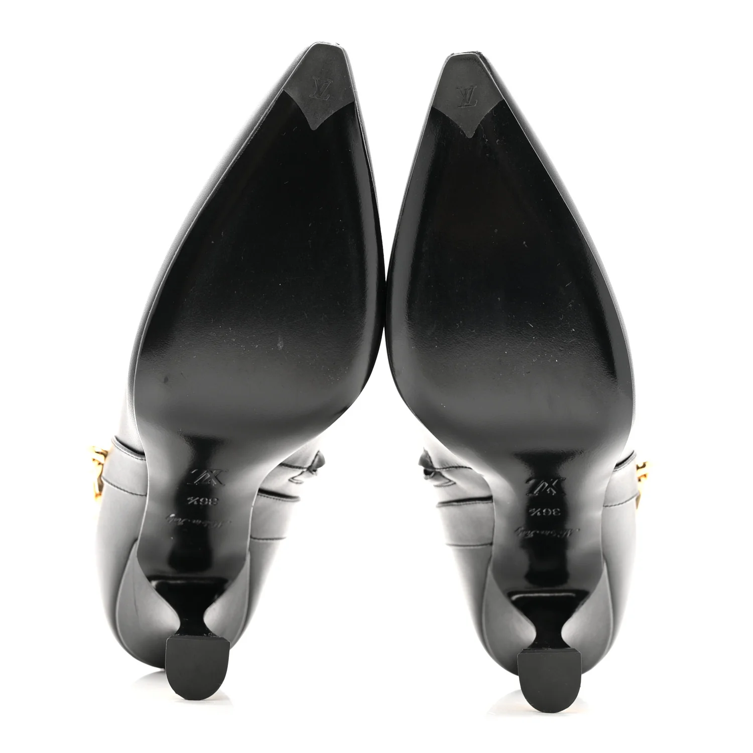 Calfskin Sparkle Ankle Boot 36.5 Black - Image 6