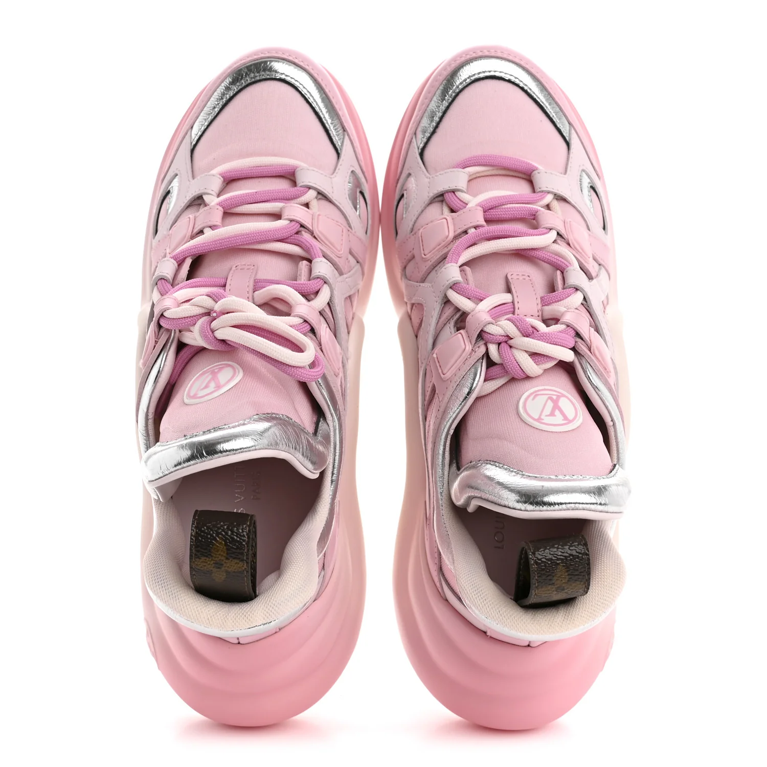 Calfskin Technical Nylon LV Archlight Sneaker 37 Rose Clair - Image 2
