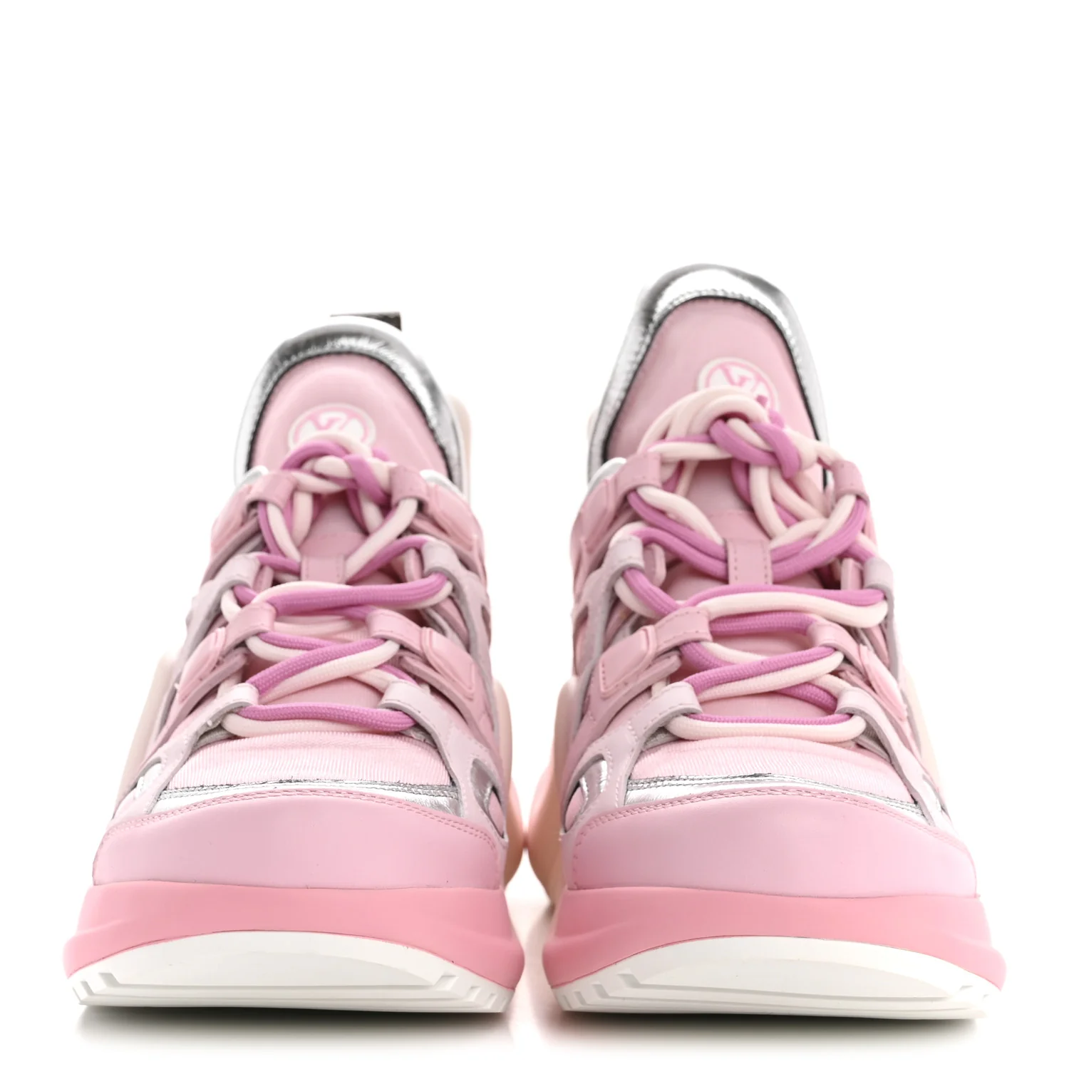 Calfskin Technical Nylon LV Archlight Sneaker 37 Rose Clair - Image 3