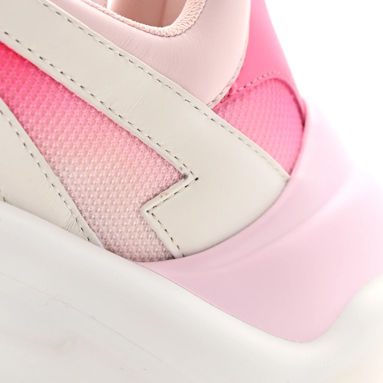 Calfskin Technical Nylon LV Archlight Sneakers 37 White Pink - Image 10