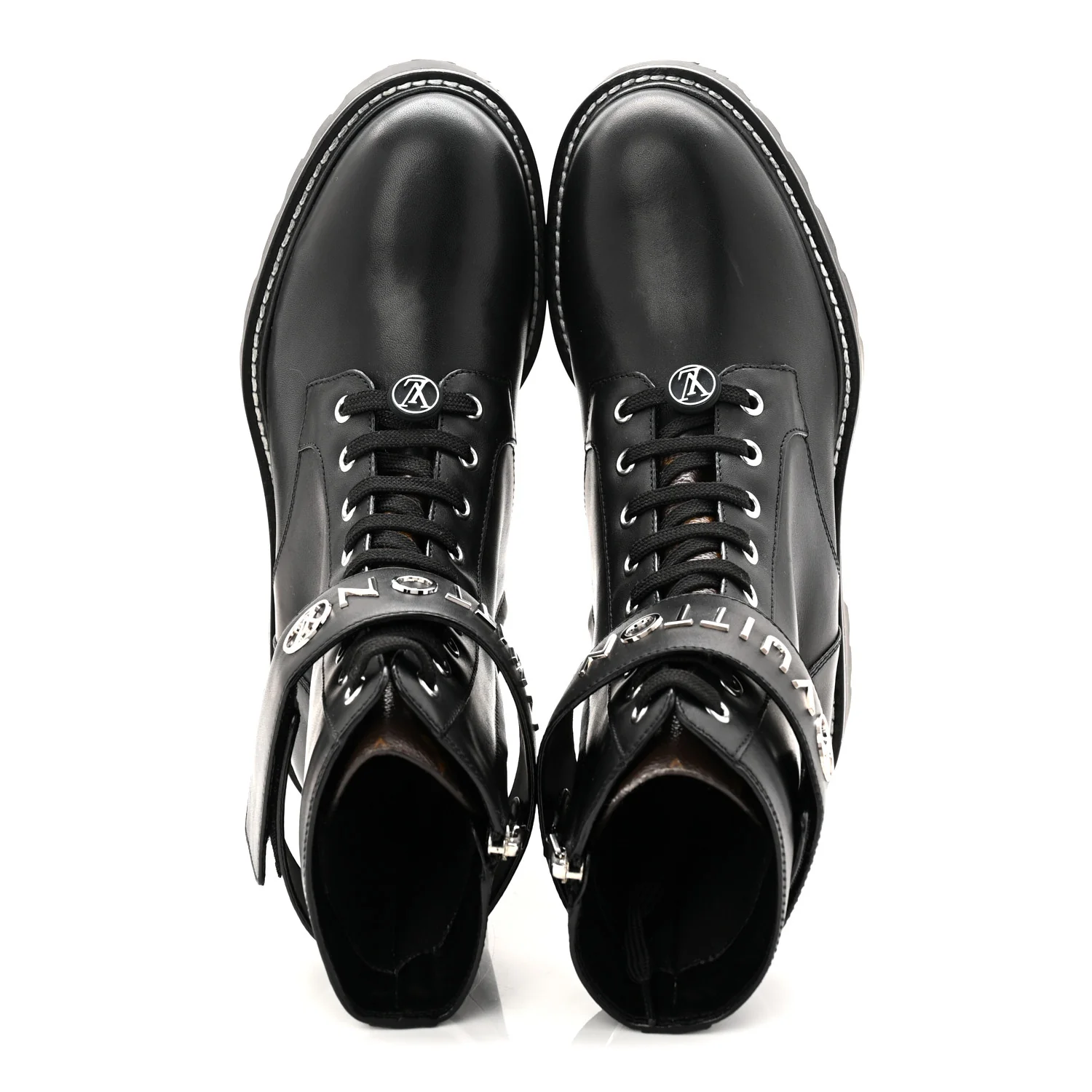 Calfskin Territory Flat Ranger Boots 38 Black - Image 2
