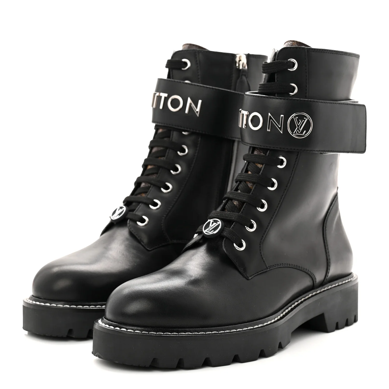 Calfskin Territory Flat Ranger Boots 38 Black - Image 4