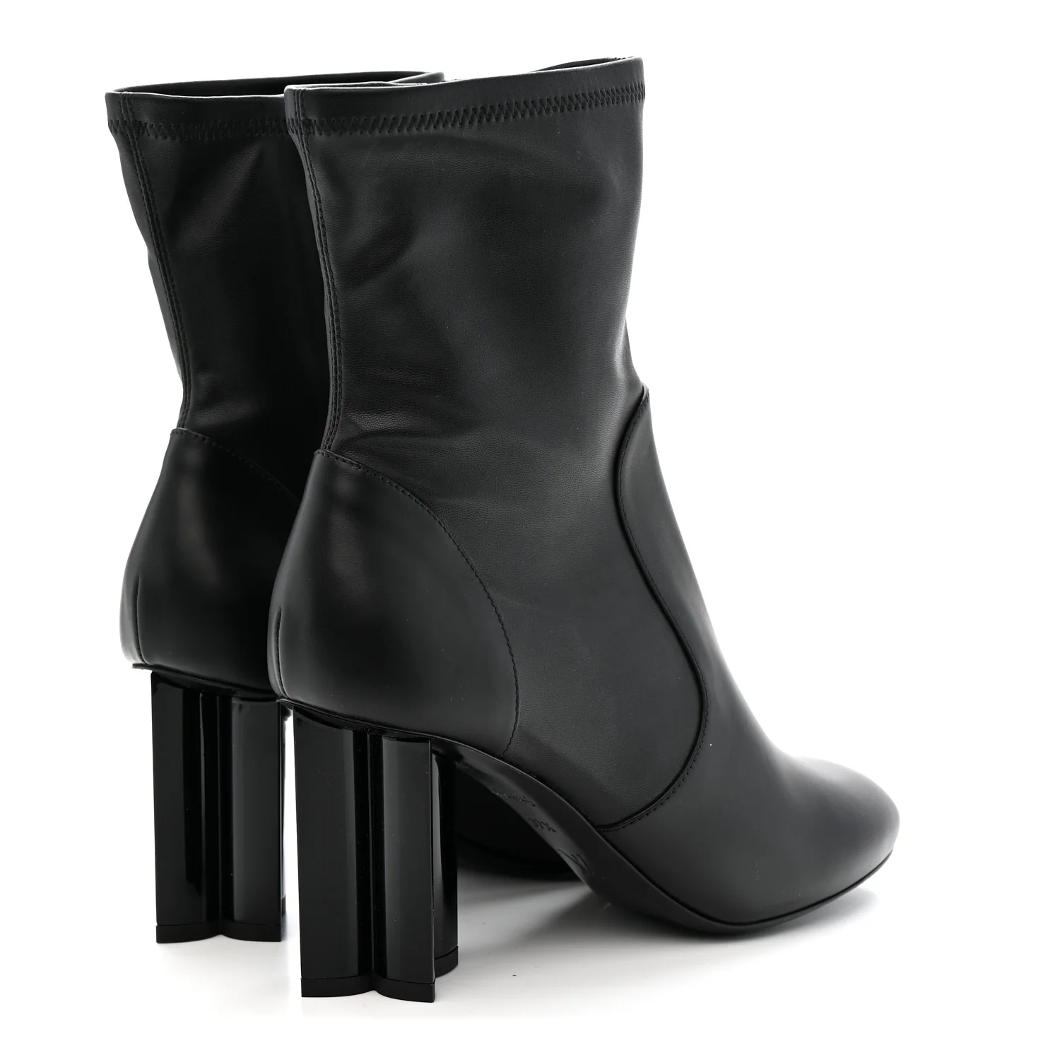 Calfskin Uniformes Silhouette Ankle Boots 37.5 Black - Image 4