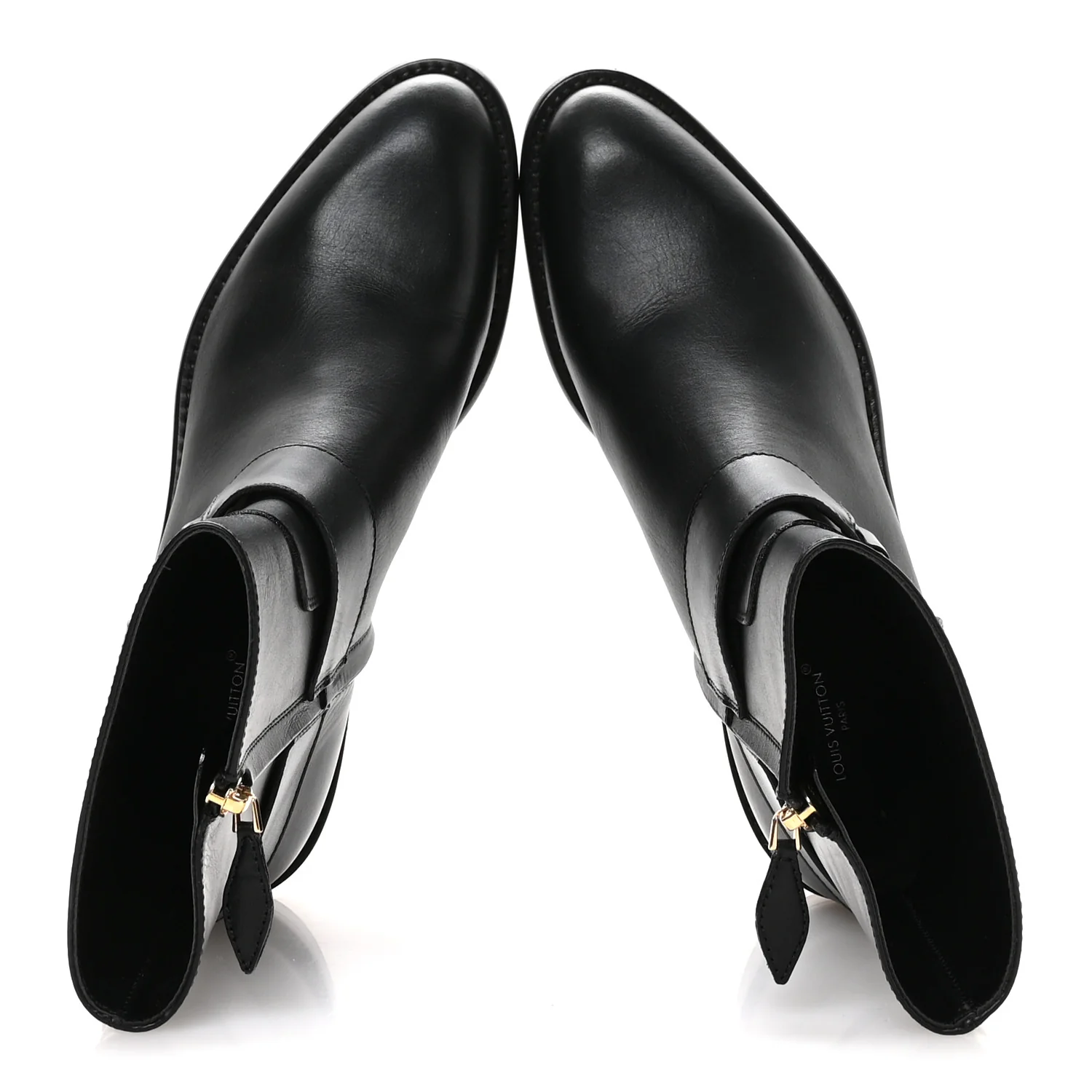 Calfskin Westside Flat Ankle Boots 39 Black - Image 2