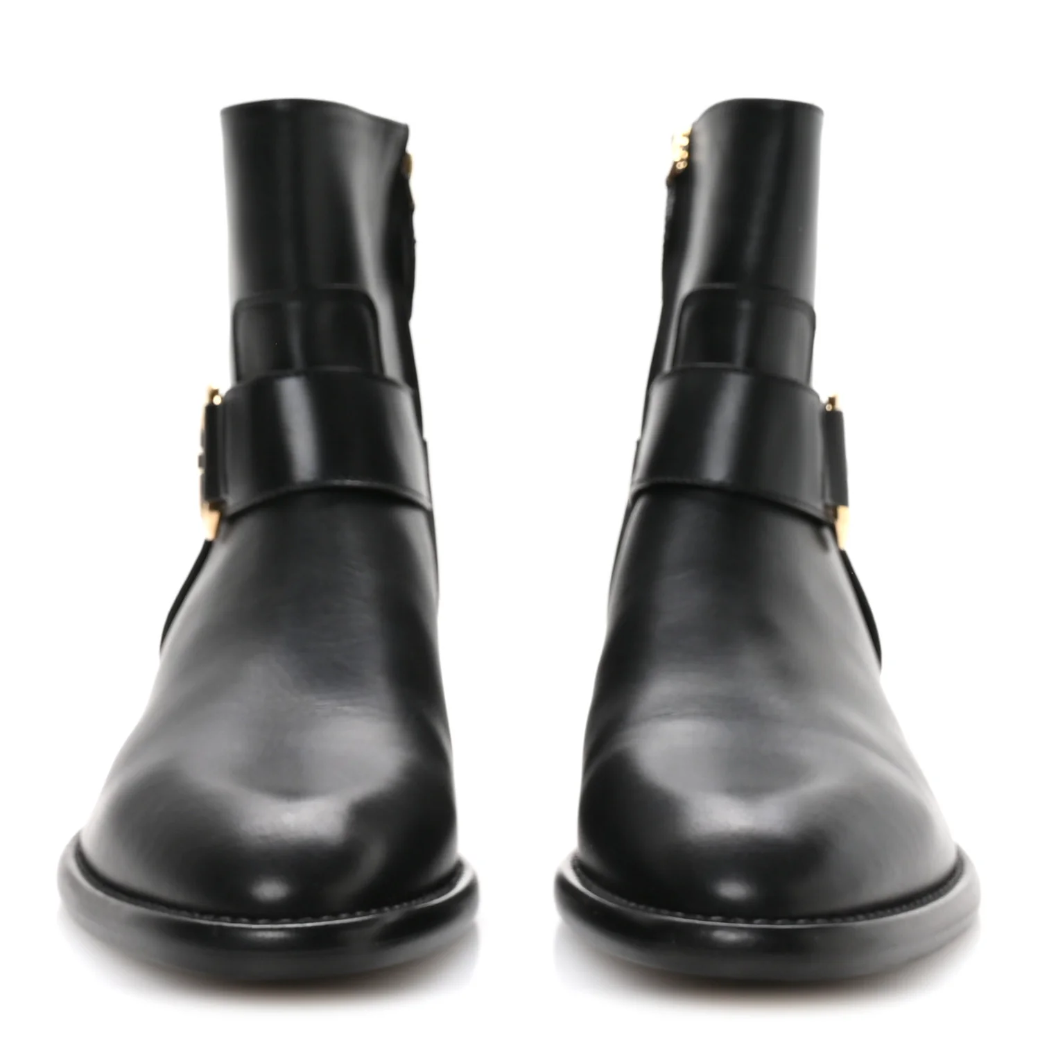 Calfskin Westside Flat Ankle Boots 39 Black - Image 3
