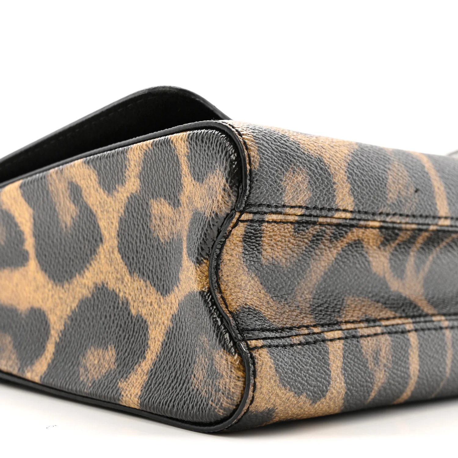 Calfskin Wild Animal Print Twist Shoulder Bag MM - Image 8