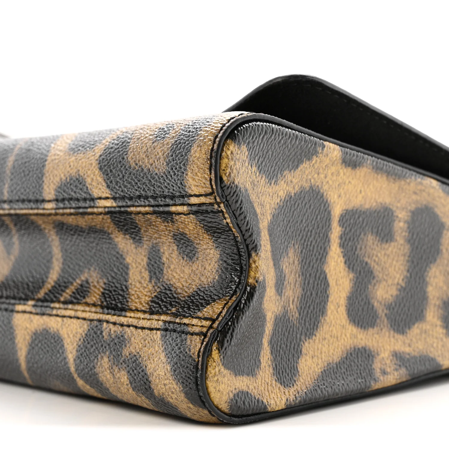 Calfskin Wild Animal Print Twist Shoulder Bag MM - Image 9