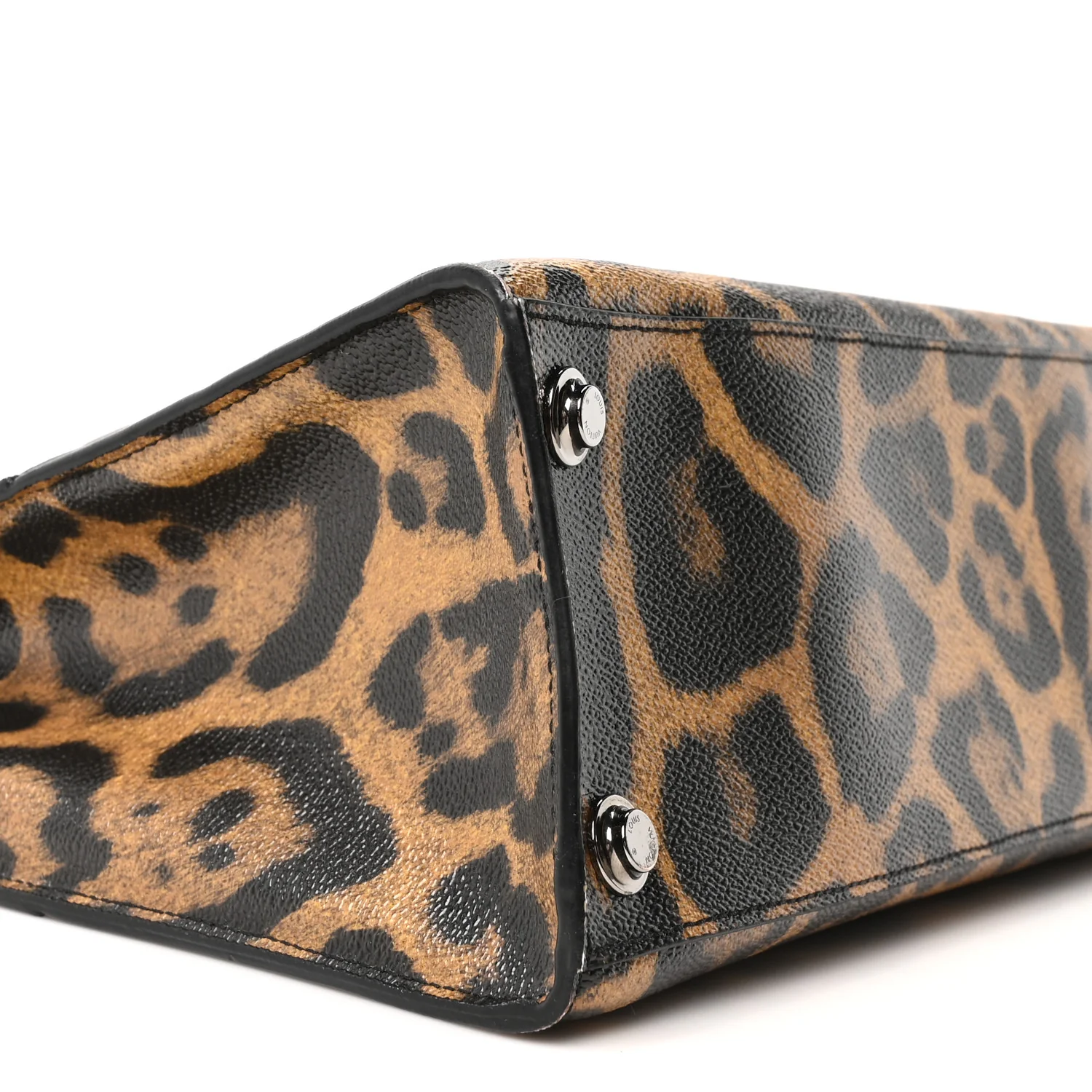 Canvas Calfskin Wild Animal Print City Steamer EW Marron - Image 8