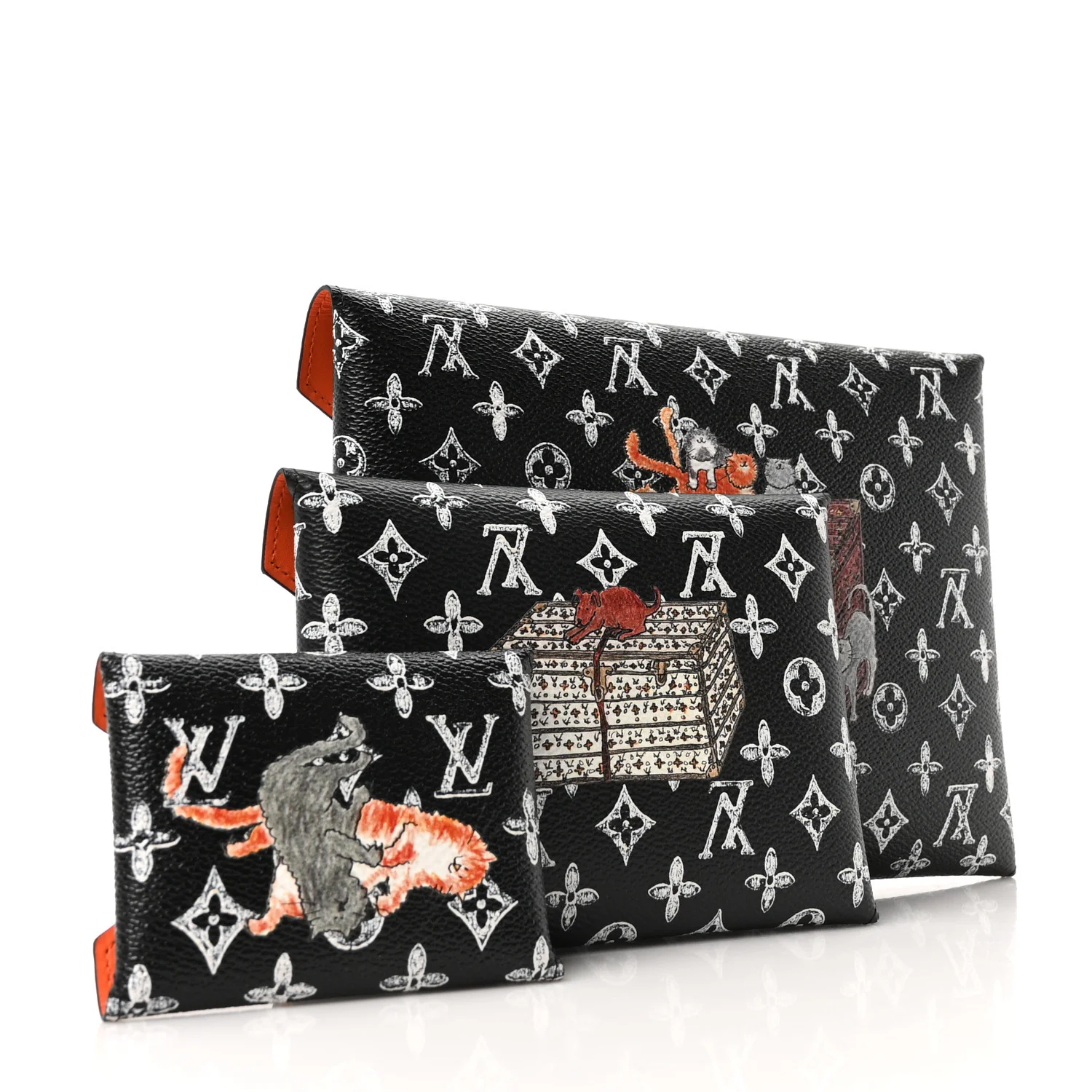 Catogram Kirigami Pochette Set Black - Image 5
