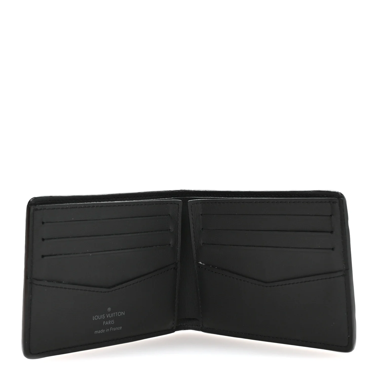 Cowhide Faded Monogram Slender Wallet Charcoal - Image 5