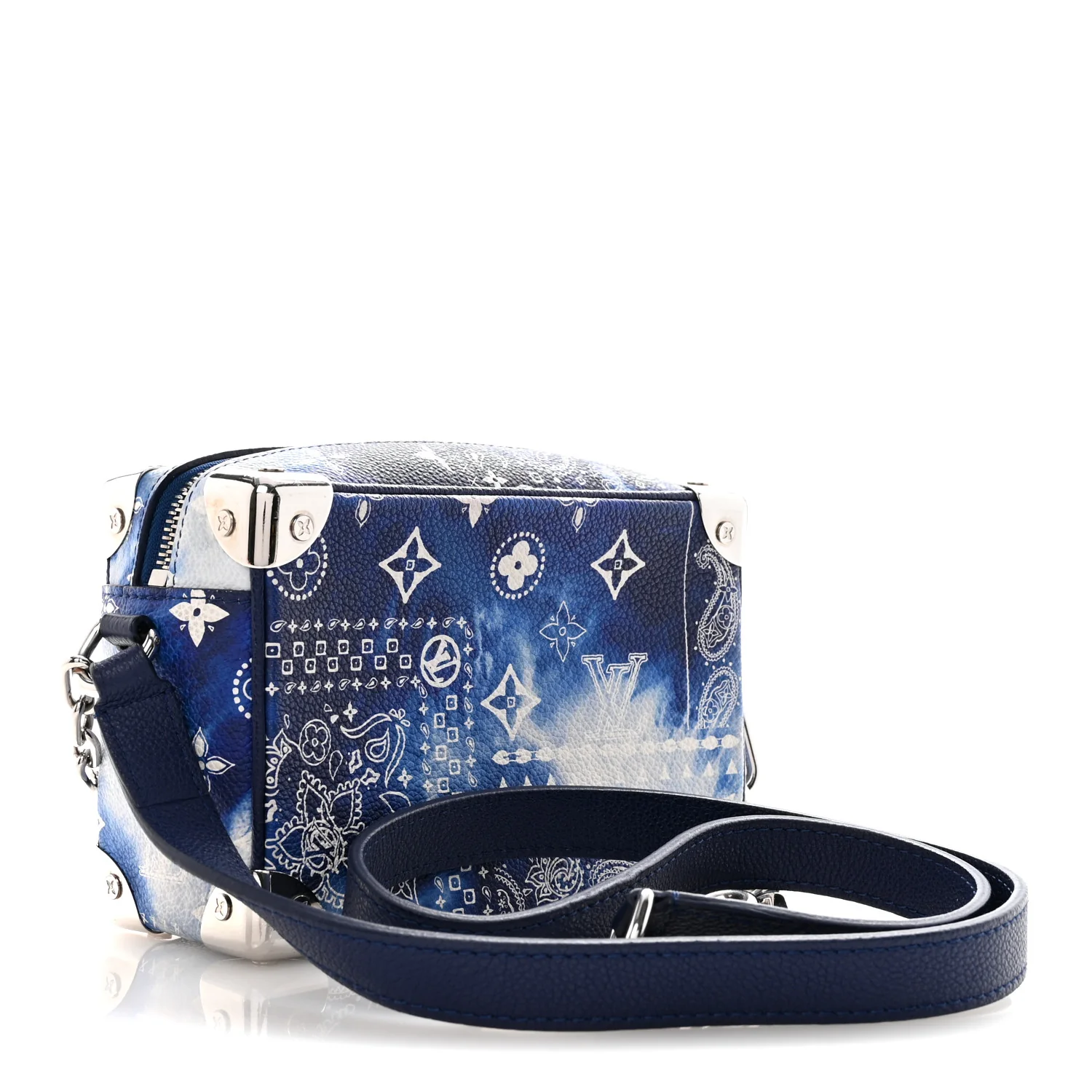 Cowhide Monogram Bandana Mini Soft Trunk Blue - Image 3