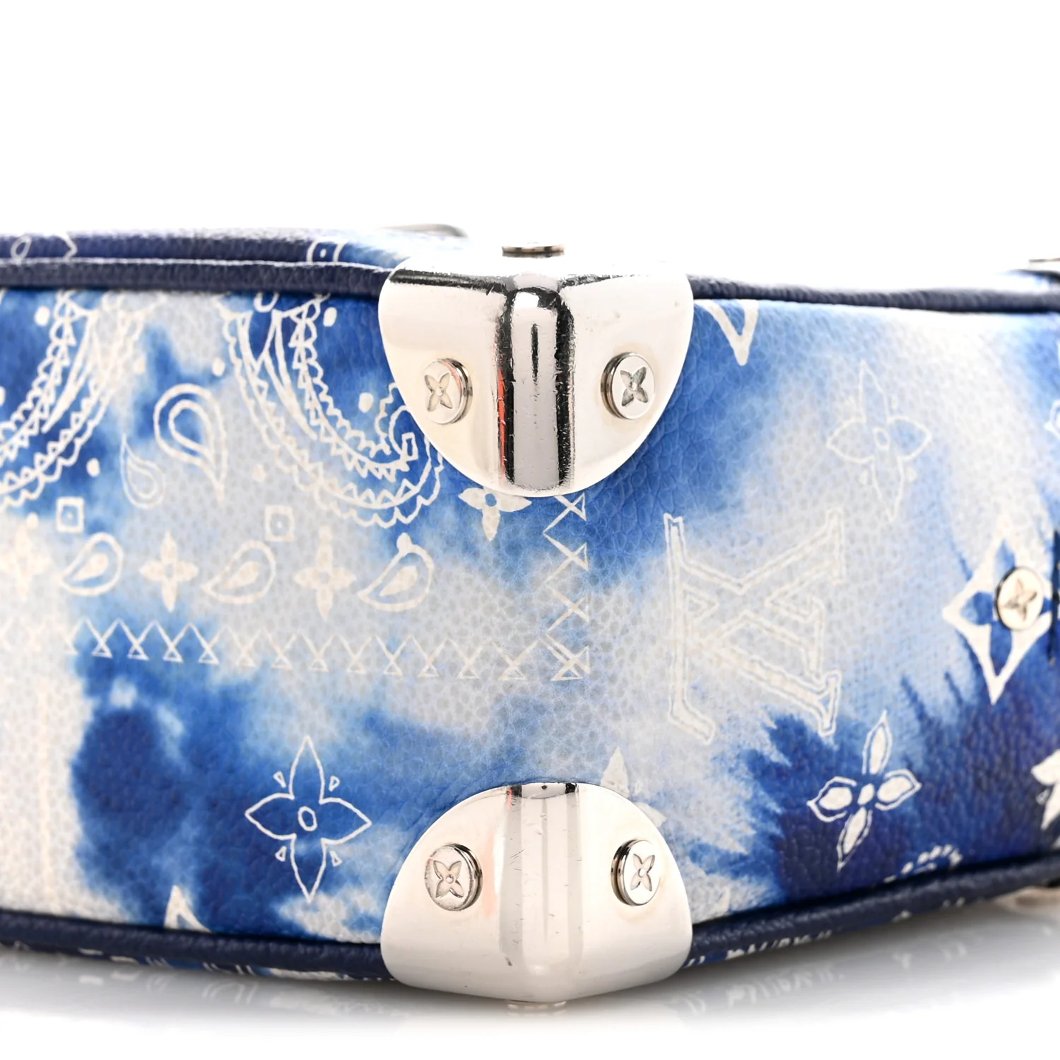 Cowhide Monogram Bandana Mini Soft Trunk Blue - Image 9