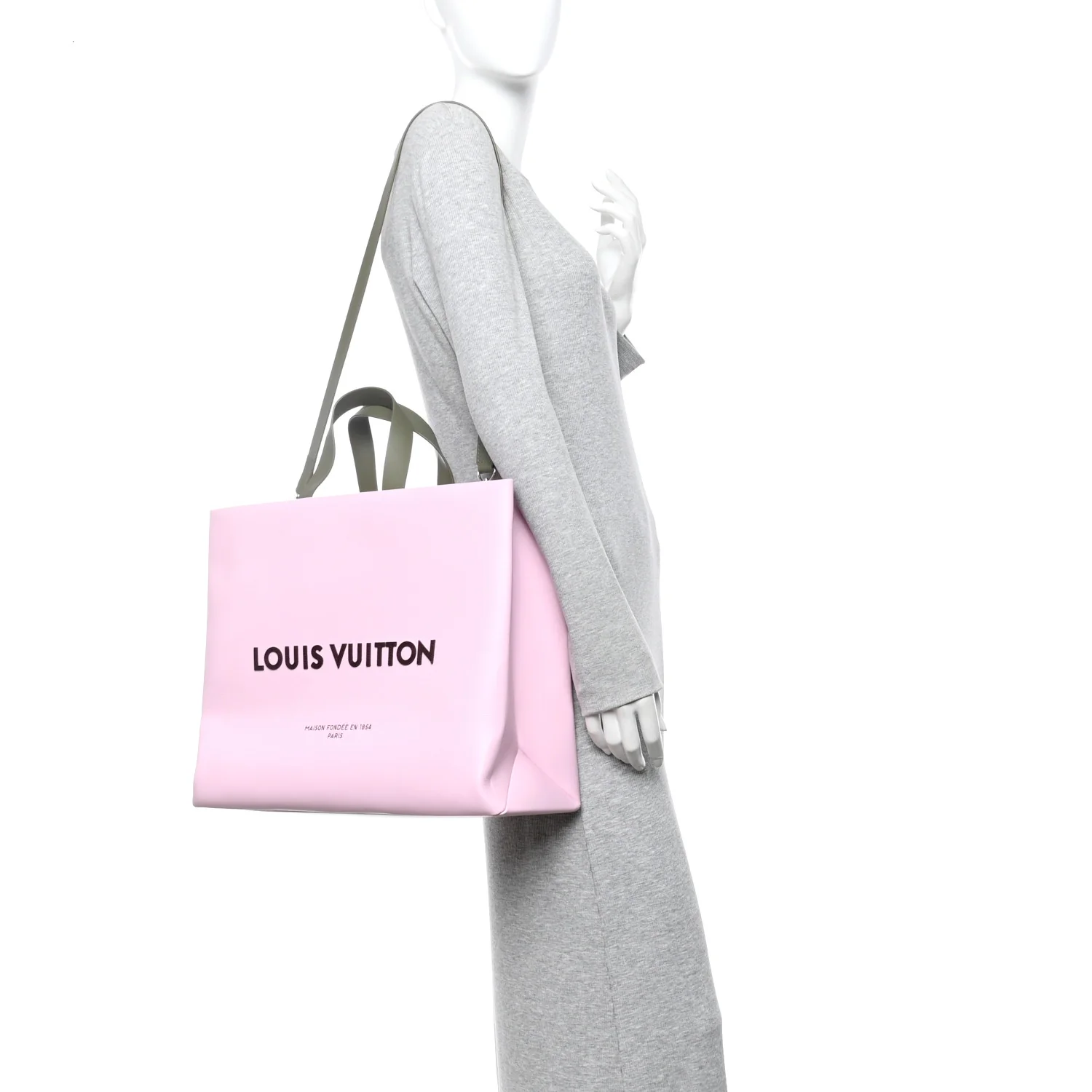 Cowhide Shopper Bag MM Candy Pink - Image 2