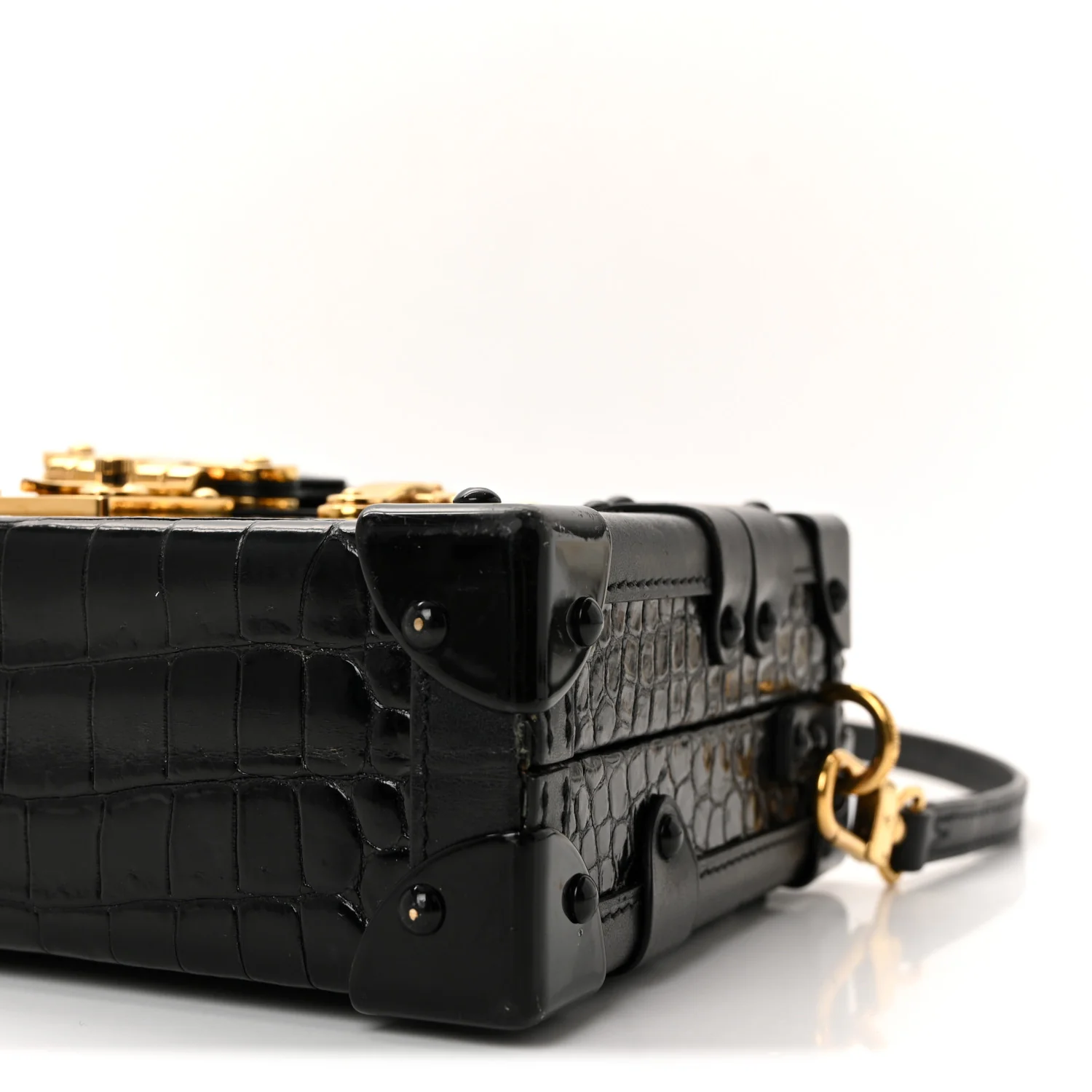 Crocodile Petite Malle Black - Image 9