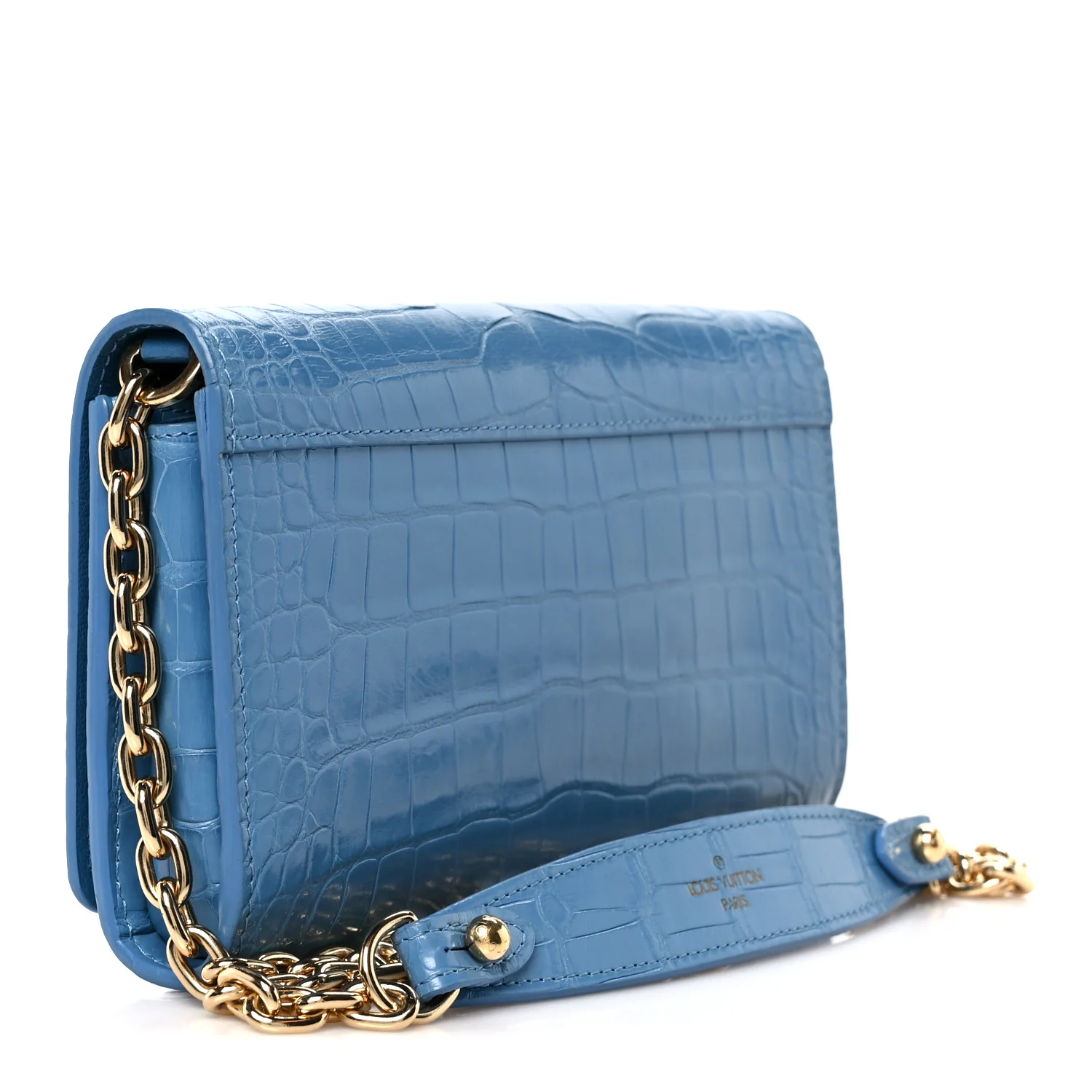 Crocodile Twist Chain Wallet Bleuet - Image 3