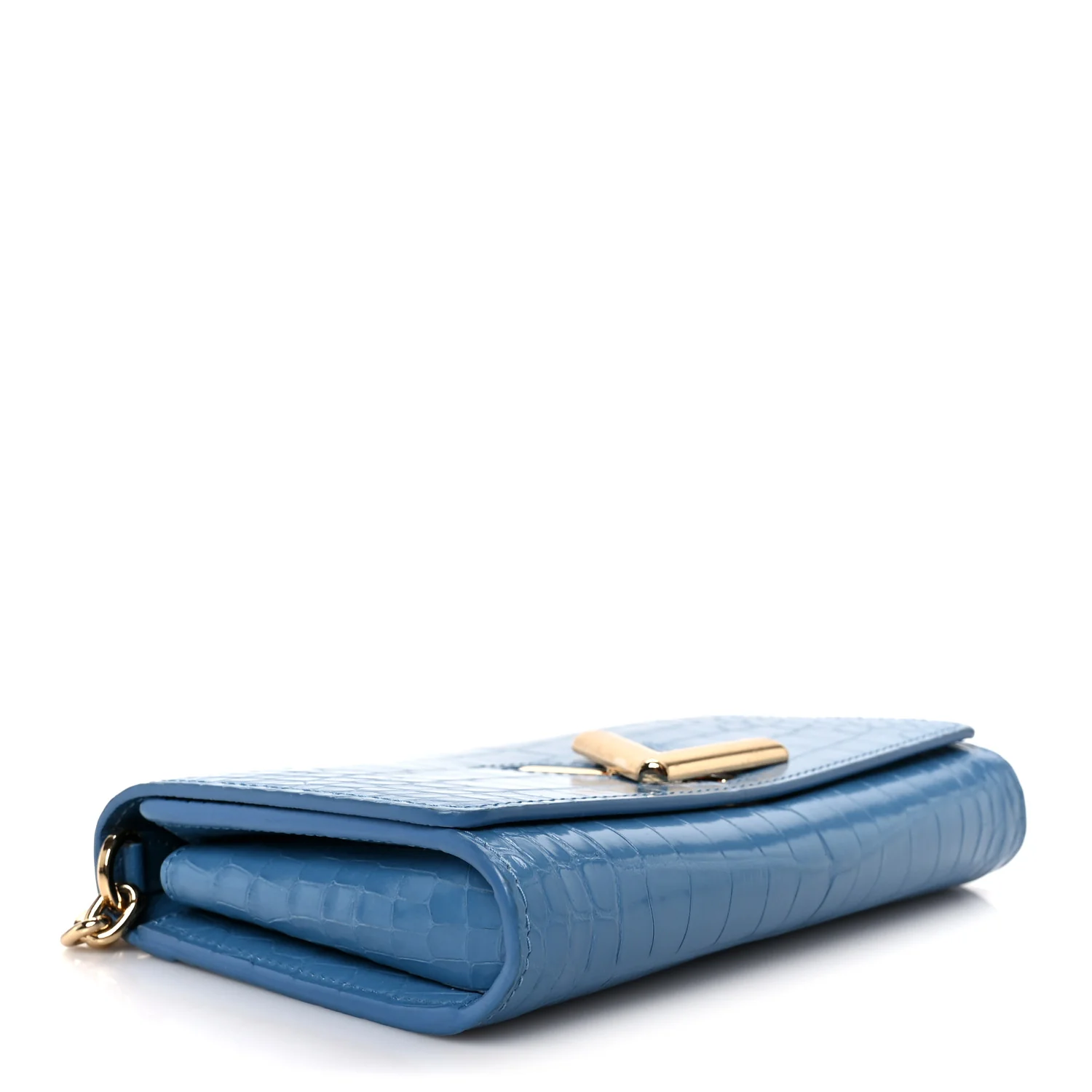 Crocodile Twist Chain Wallet Bleuet - Image 4