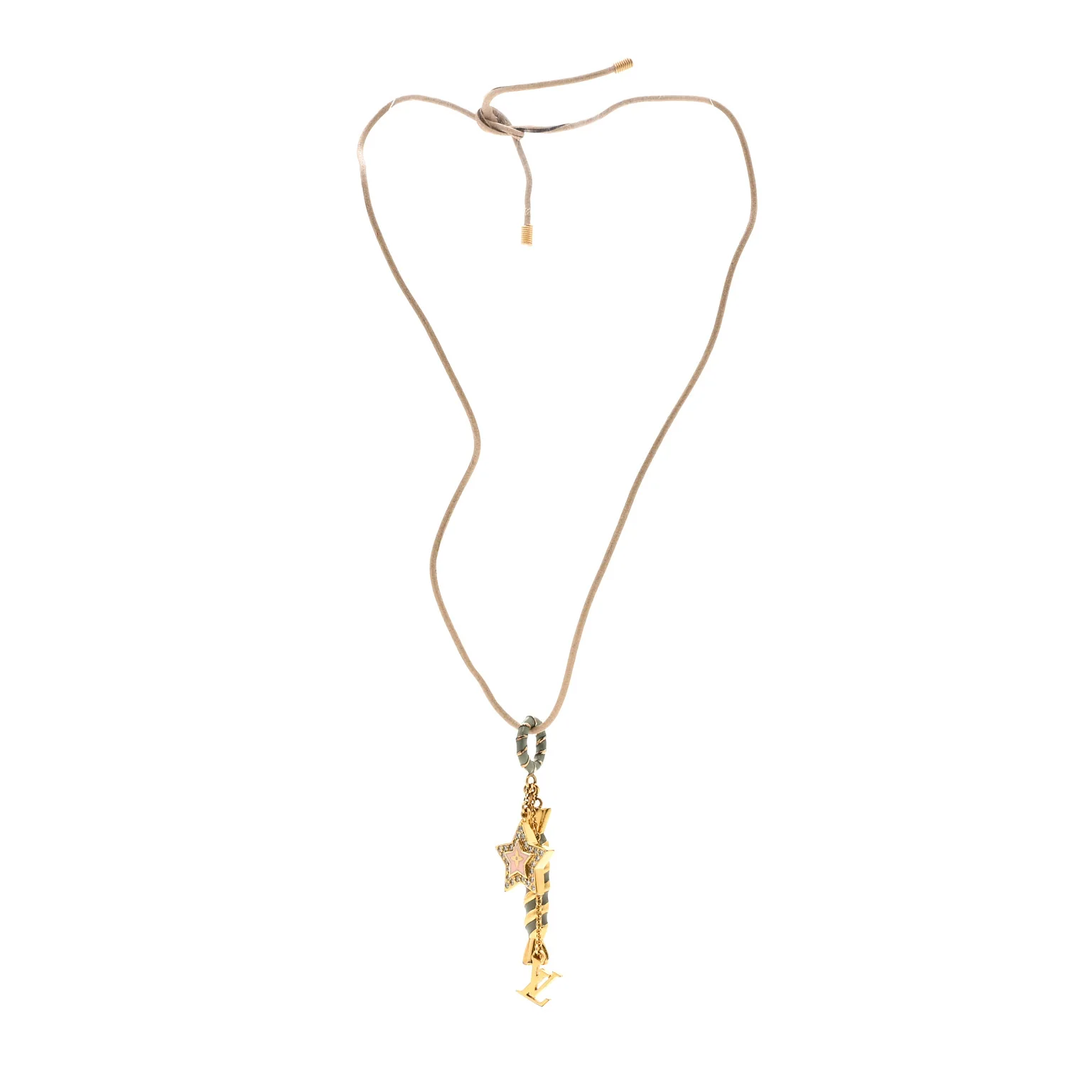 Crystal Enamel Candy Star Charm Necklace Gold Multicolor - Image 3