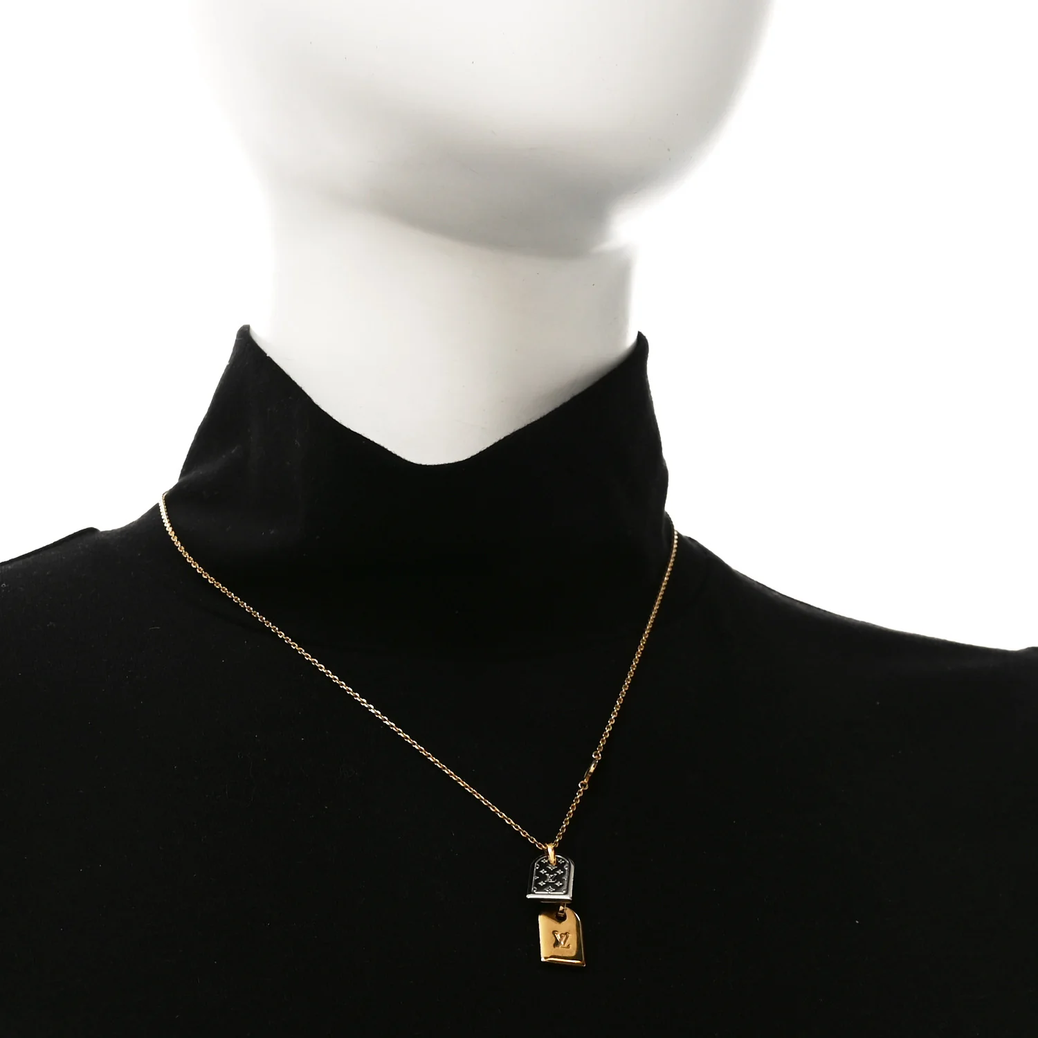 Crystal Precious Nanogram Name Tag Necklace Gold Silver - Image 2