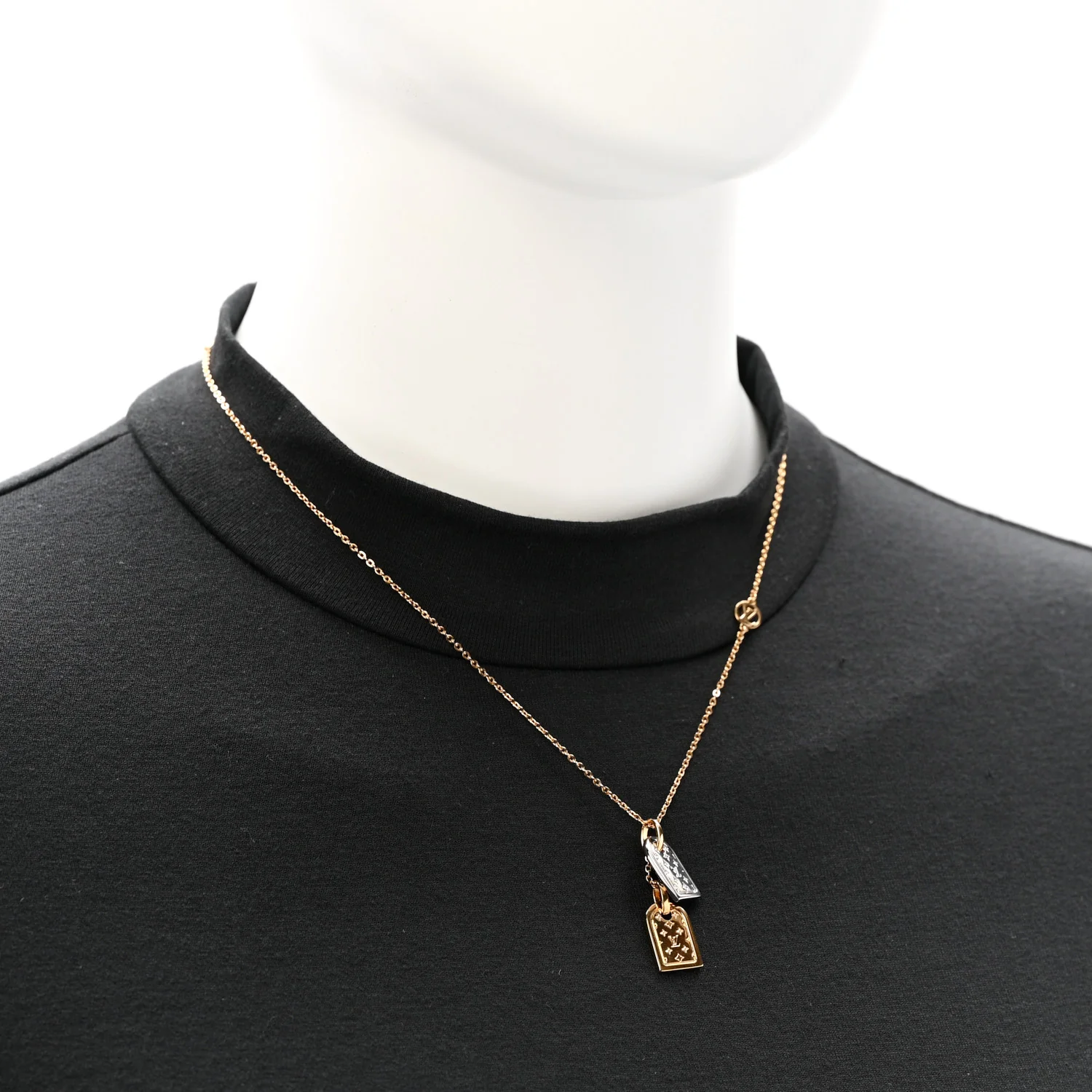 Crystal Precious Nanogram Name Tag Necklace Gold Silver - Image 2