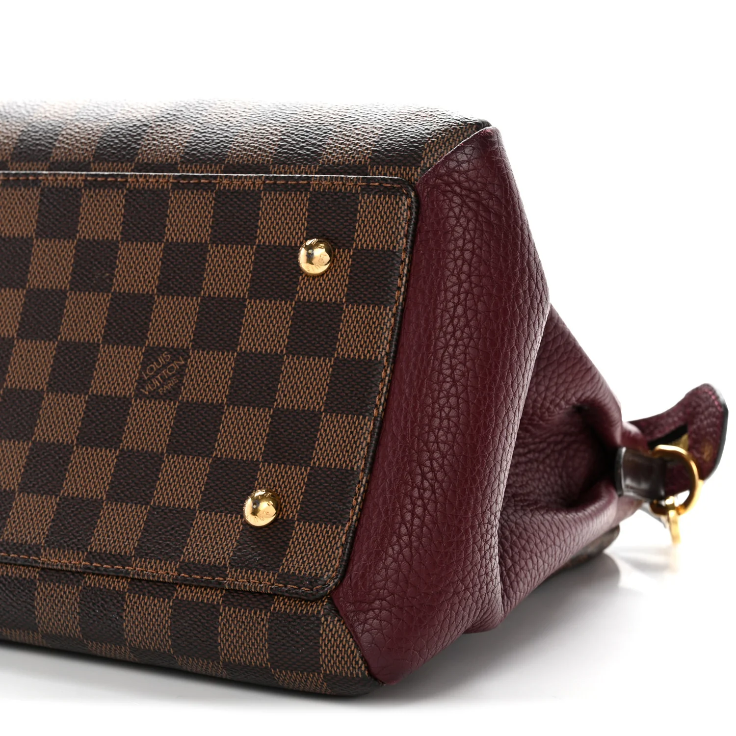 Cuir Taurillon Damier Ebene Normandy Bordeaux - Image 10