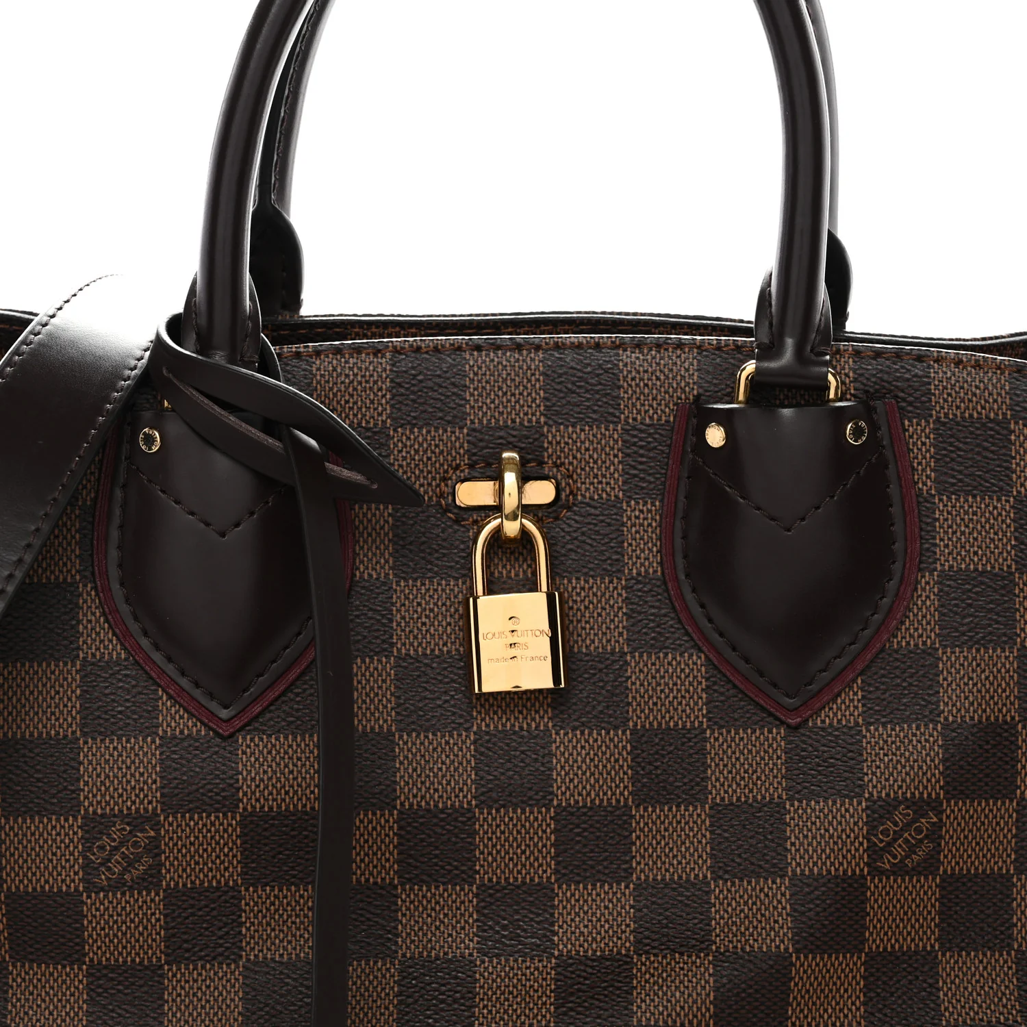 Cuir Taurillon Damier Ebene Normandy Bordeaux - Image 8