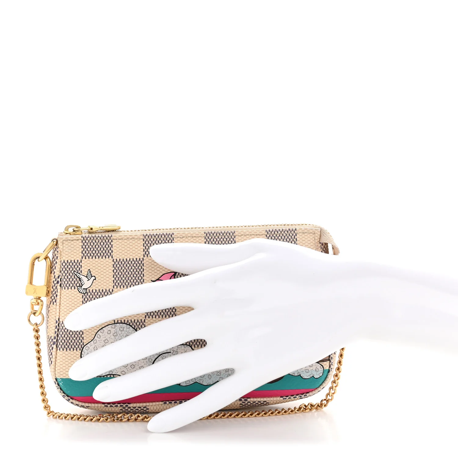 Damier Azur 2015 Christmas Animation Mini Pochette Accessories - Image 2