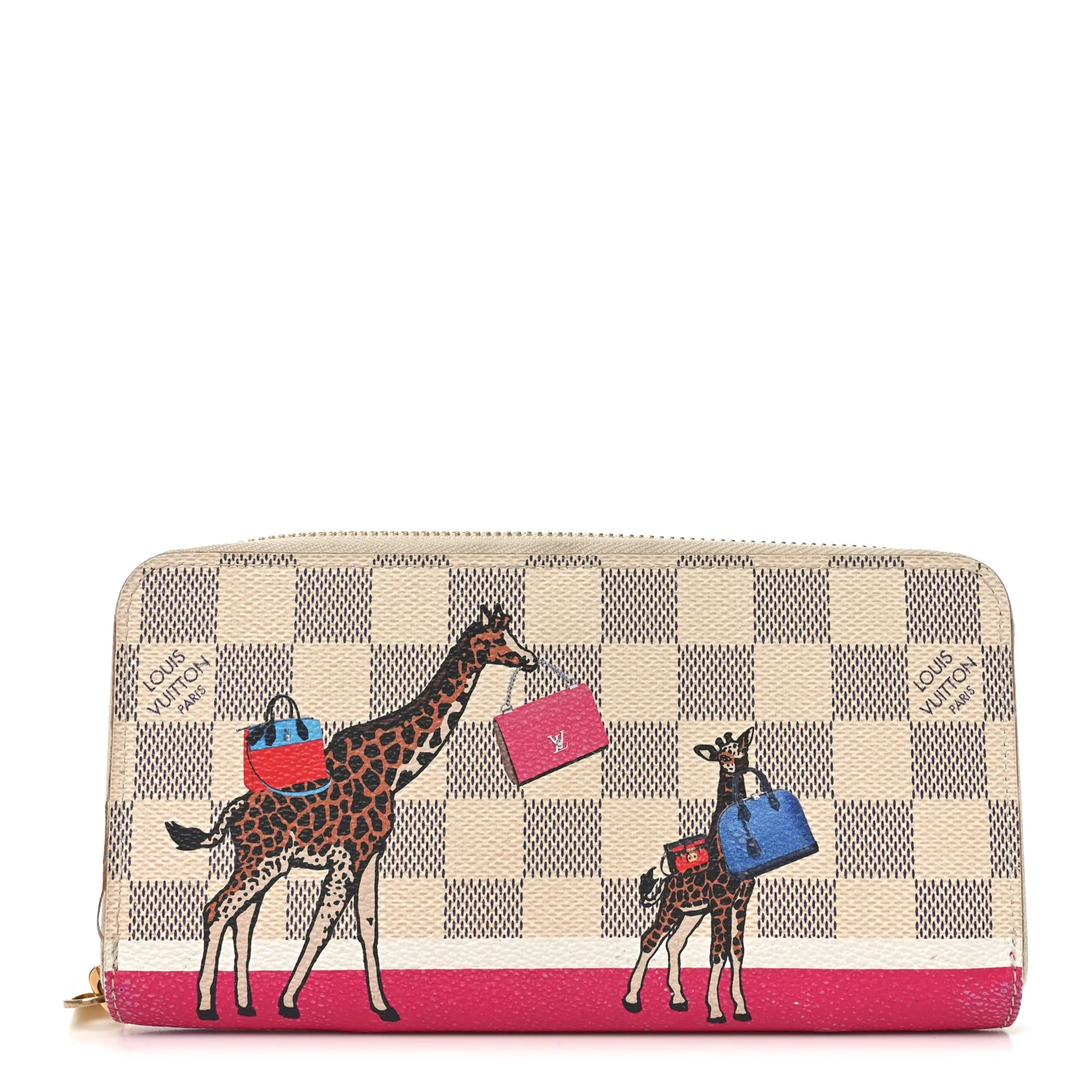 Damier Azur 2017 Christmas Animation Zippy Wallet