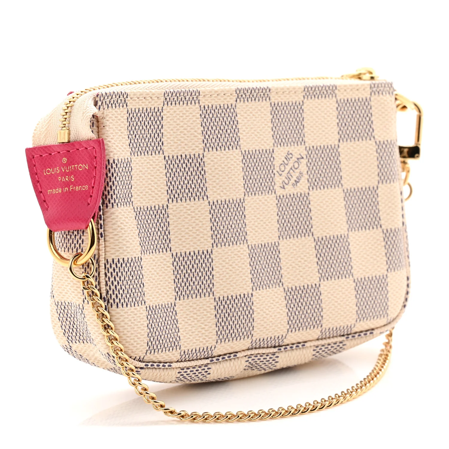 Damier Azur 2021 Christmas Animation Hollywood Mini Pochette Accessories Fuchsia - Image 3