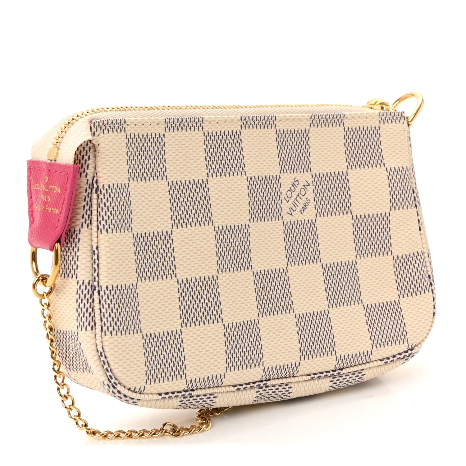 Damier Azur 2021 Christmas Animation Hollywood Mini Pochette Accessories Fuchsia - Image 3