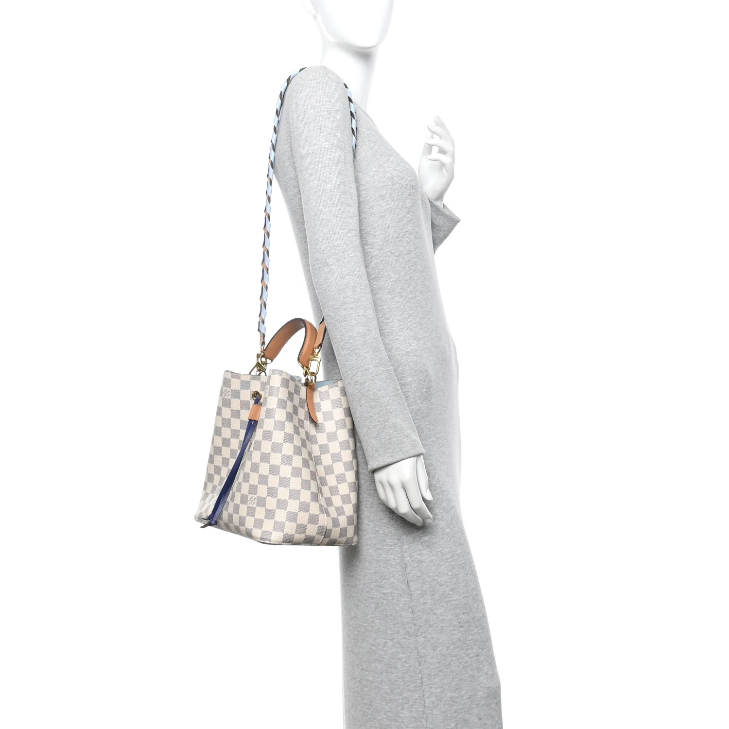 Damier Azur Braided Neonoe MM Blue - Image 2