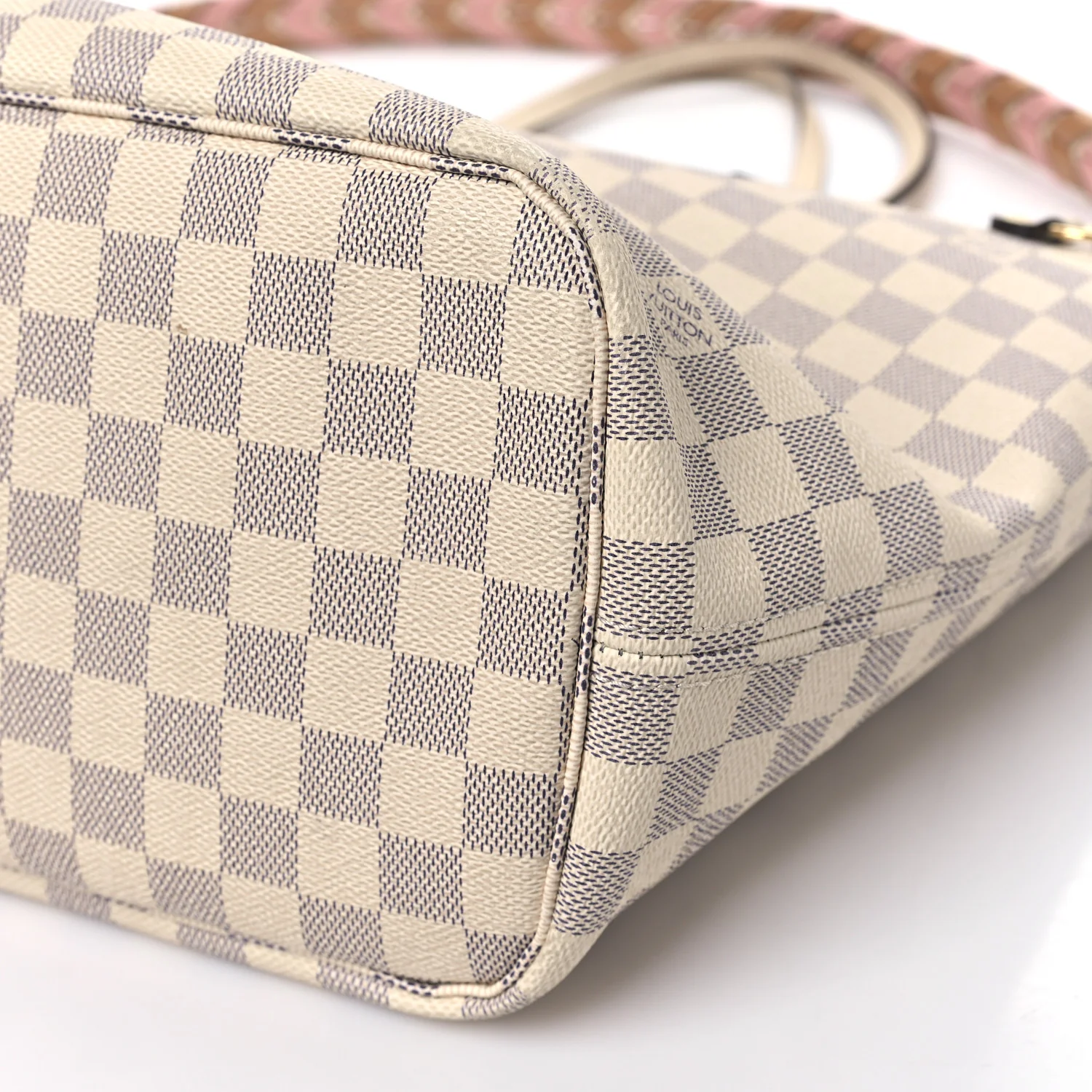 Damier Azur Braided Neverfull MM Pink - Image 10