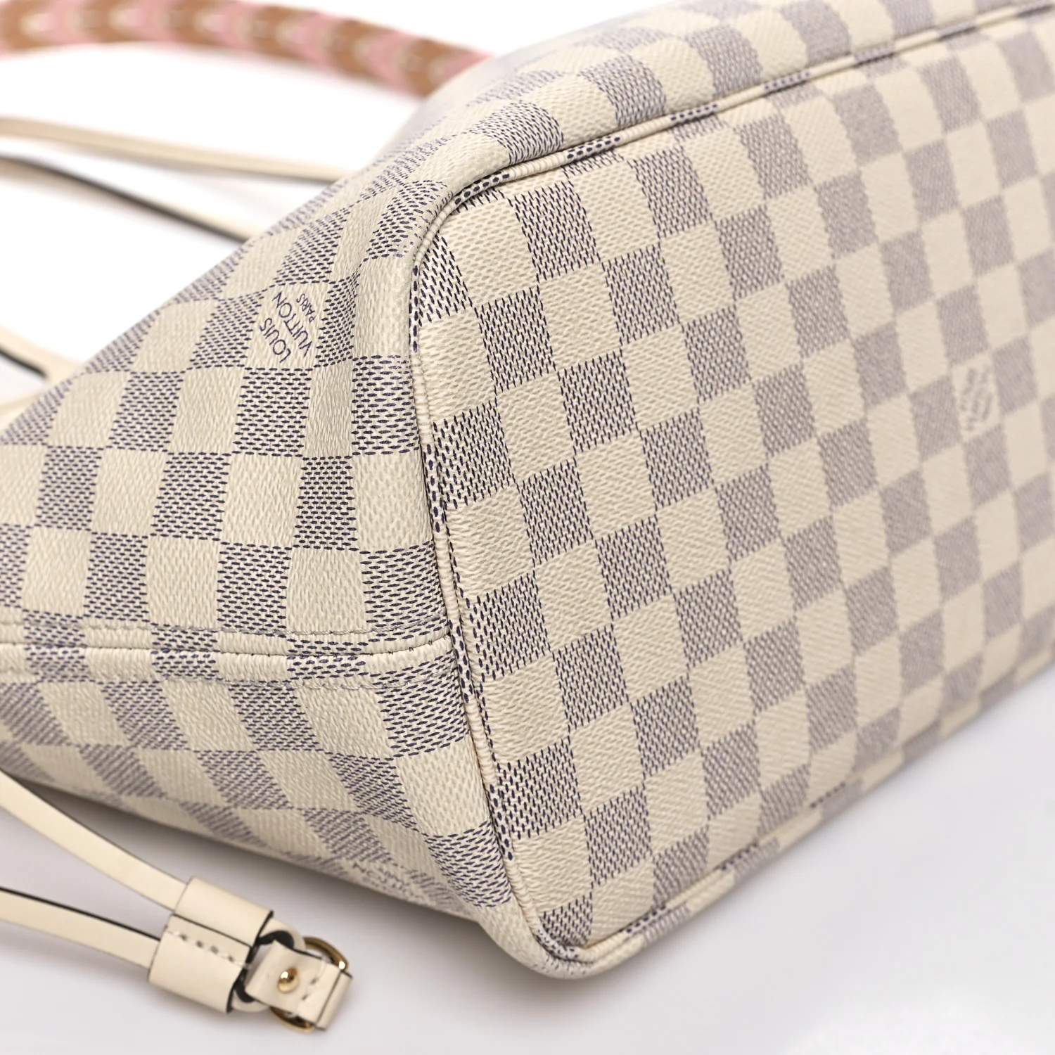 Damier Azur Braided Neverfull MM Pink - Image 9