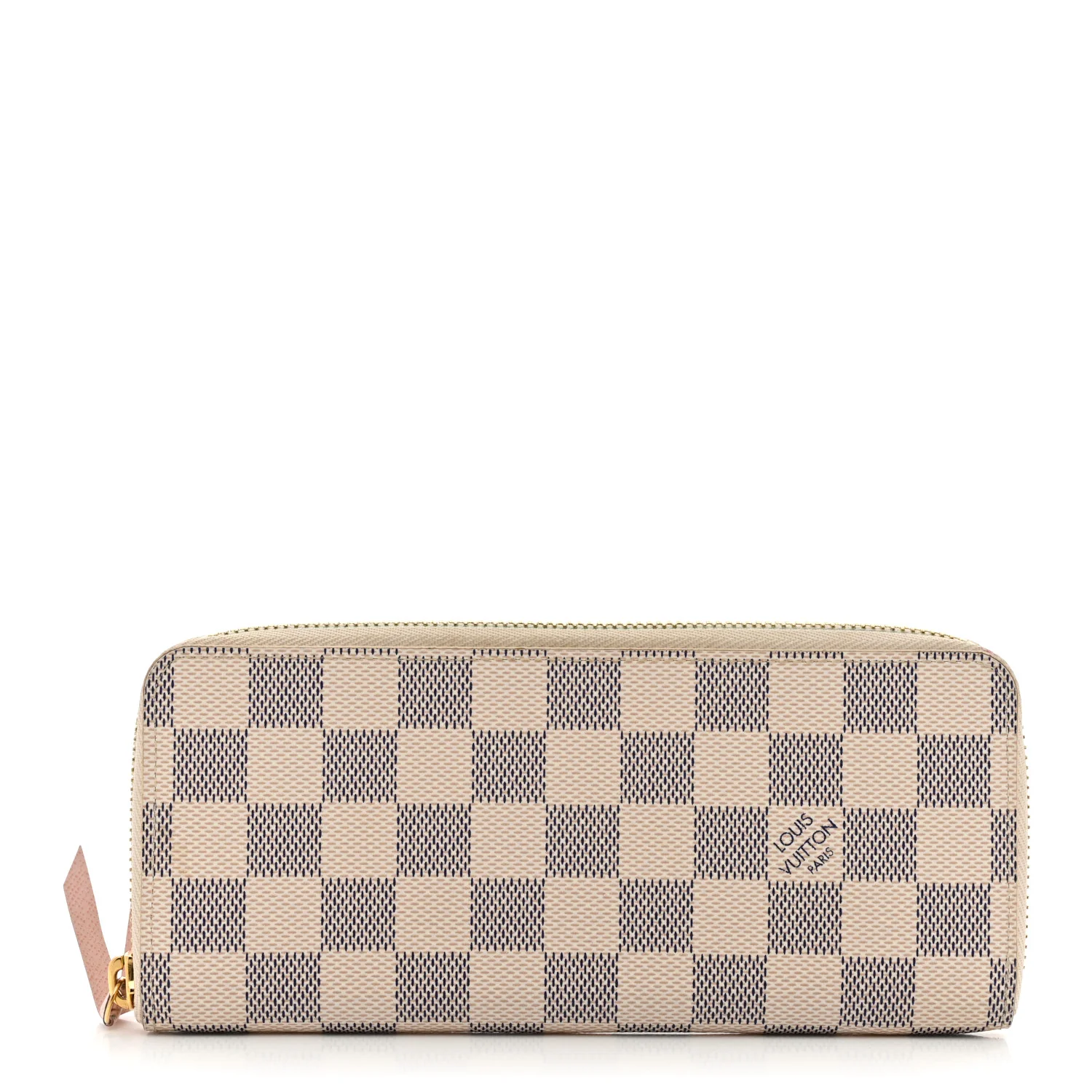 Damier Azur Clemence Wallet Rose Ballerine