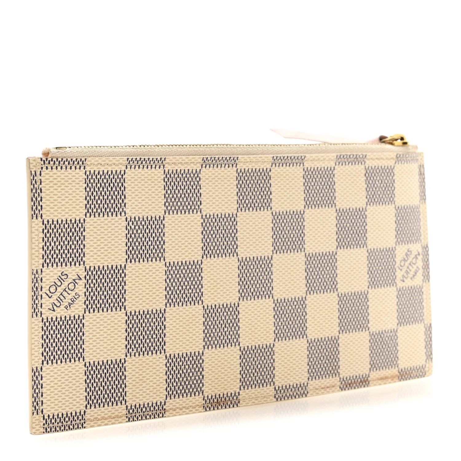 Damier Azur Felicie Chain Wallet Zippered Insert Rose Ballerine - Image 3