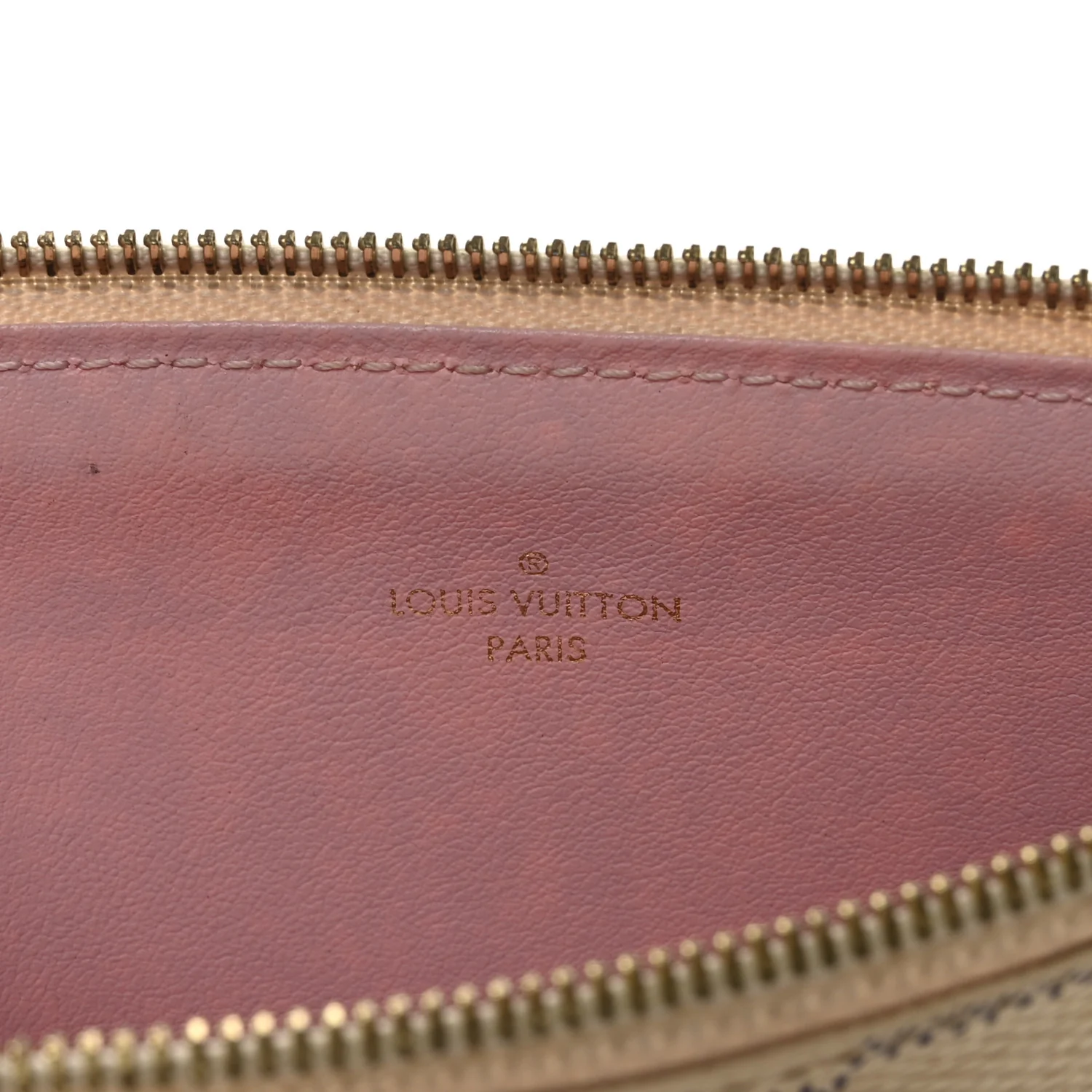 Damier Azur Felicie Chain Wallet Zippered Insert Rose Ballerine - Image 6