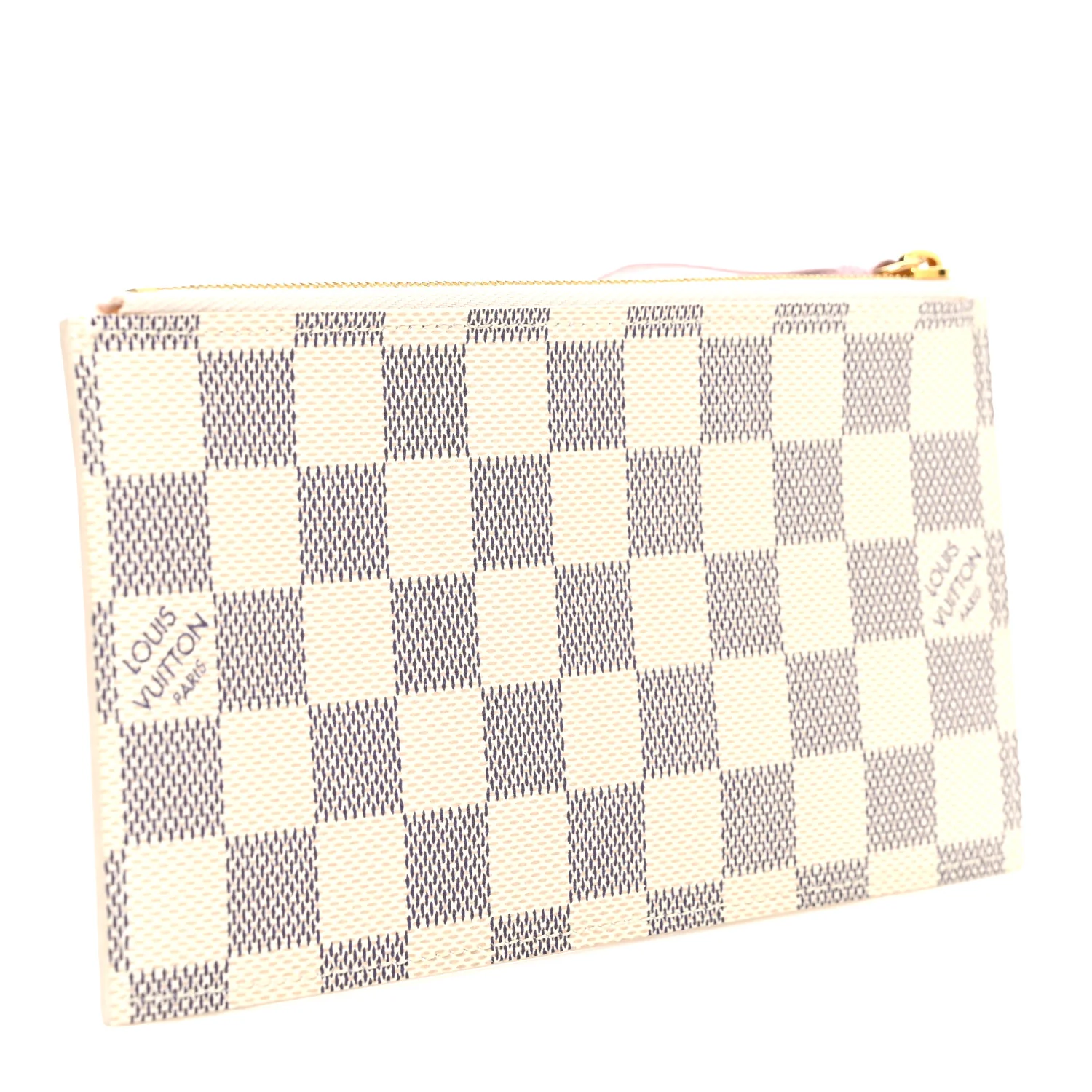 Damier Azur Felicie Chain Wallet Zippered Insert Rose Ballerine - Image 3