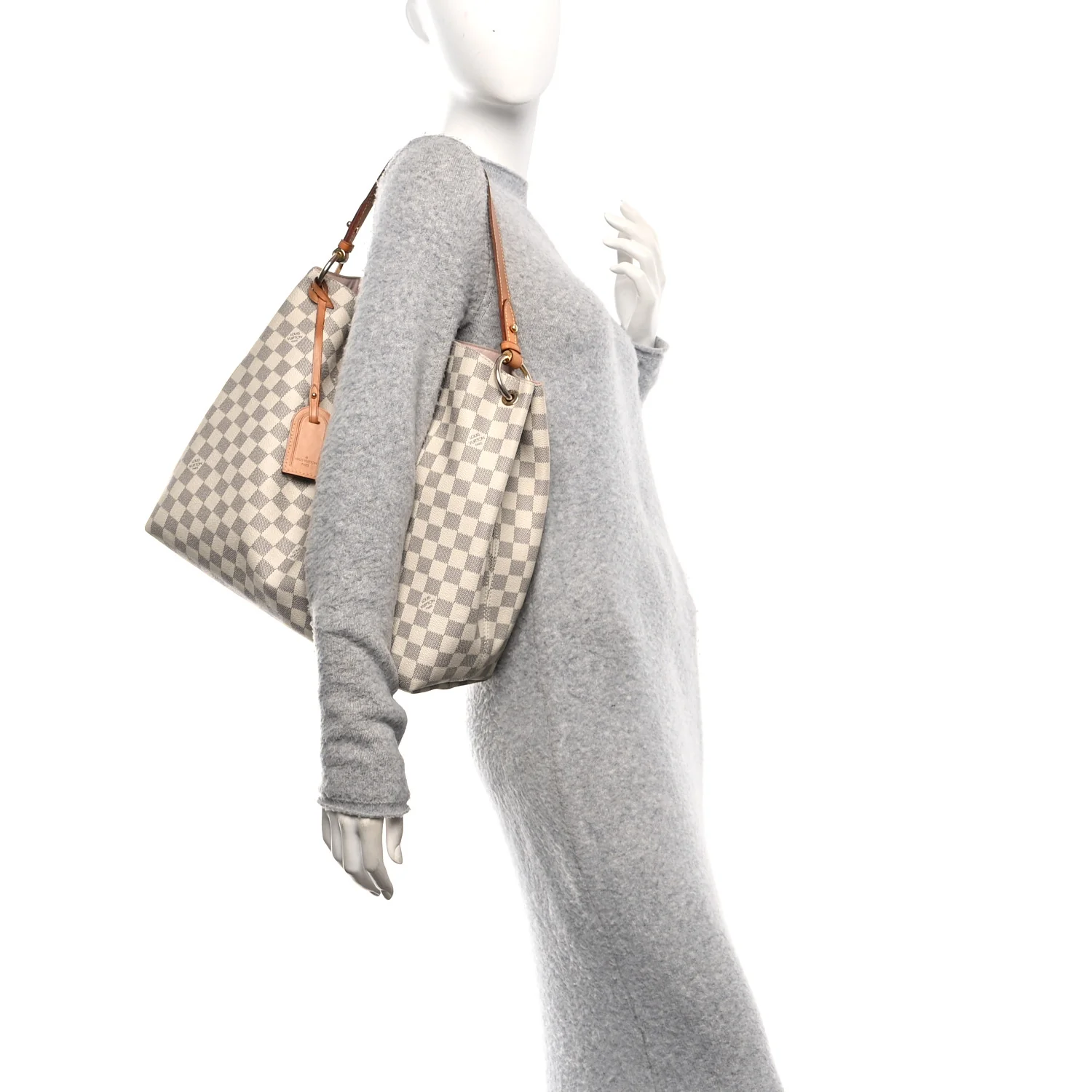 Damier Azur Graceful MM Rose Ballerine - Image 2