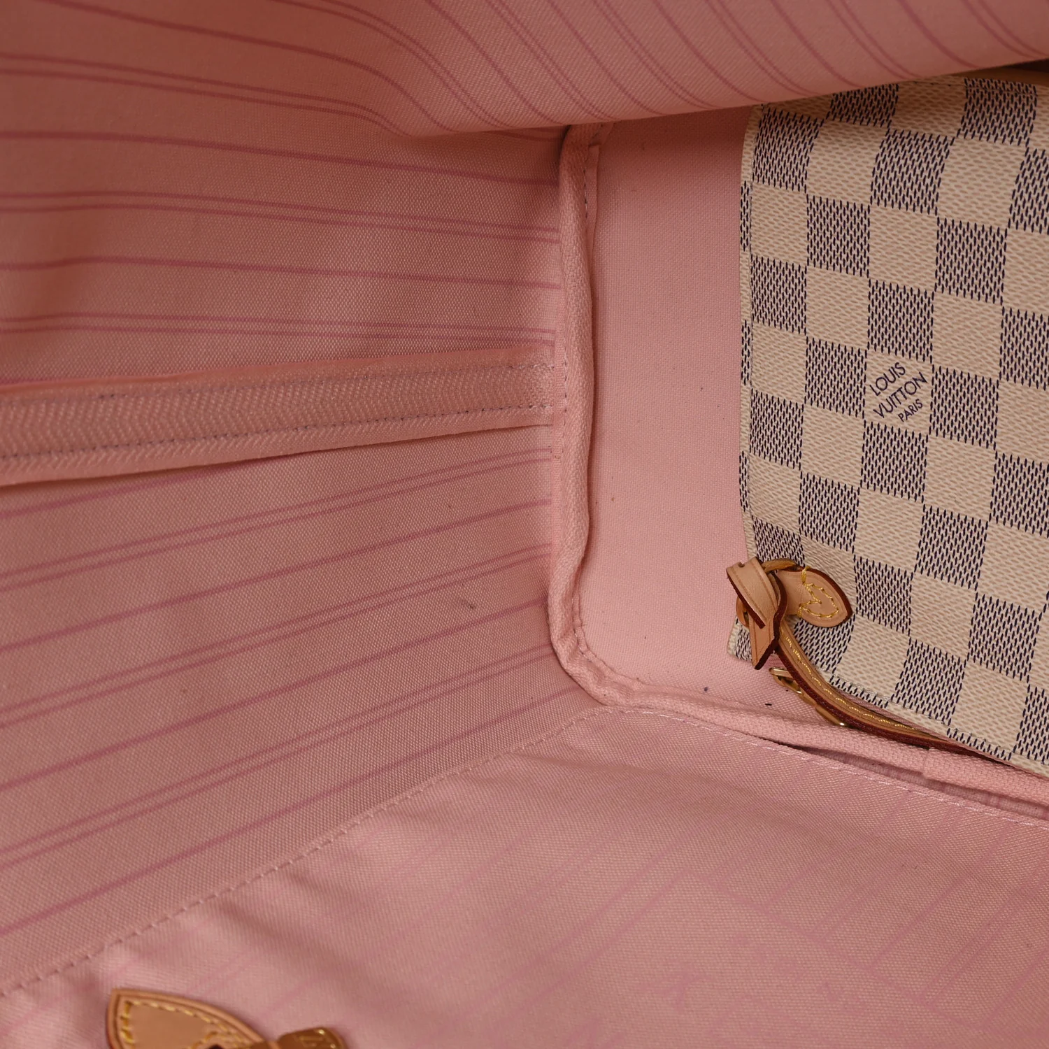 Damier Azur Neo Neverfull MM Rose Ballerine - Image 11